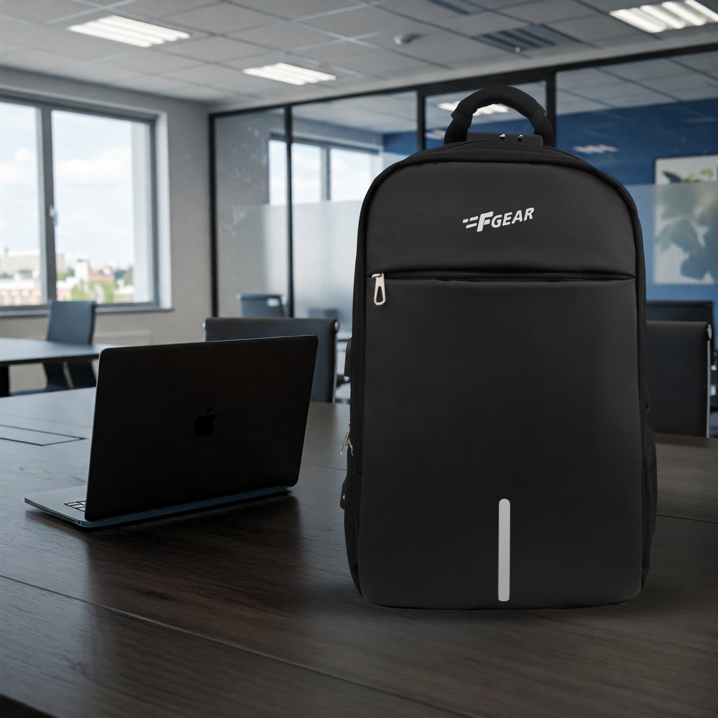 Omega 25L Black Laptop Backpack