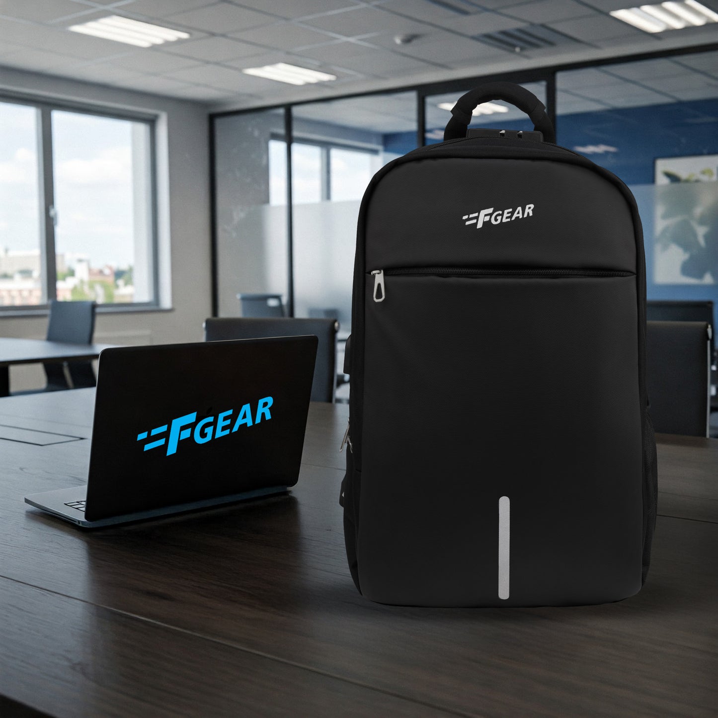 Omega 25L Black Laptop Backpack