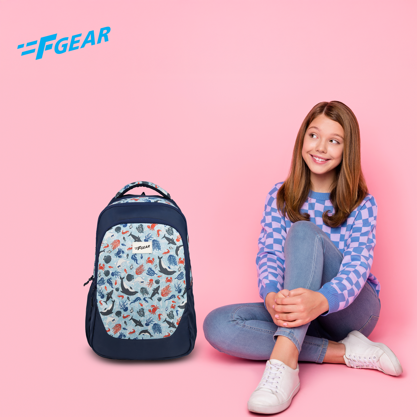 Panya 21L Navy Ocean Odes Backpack