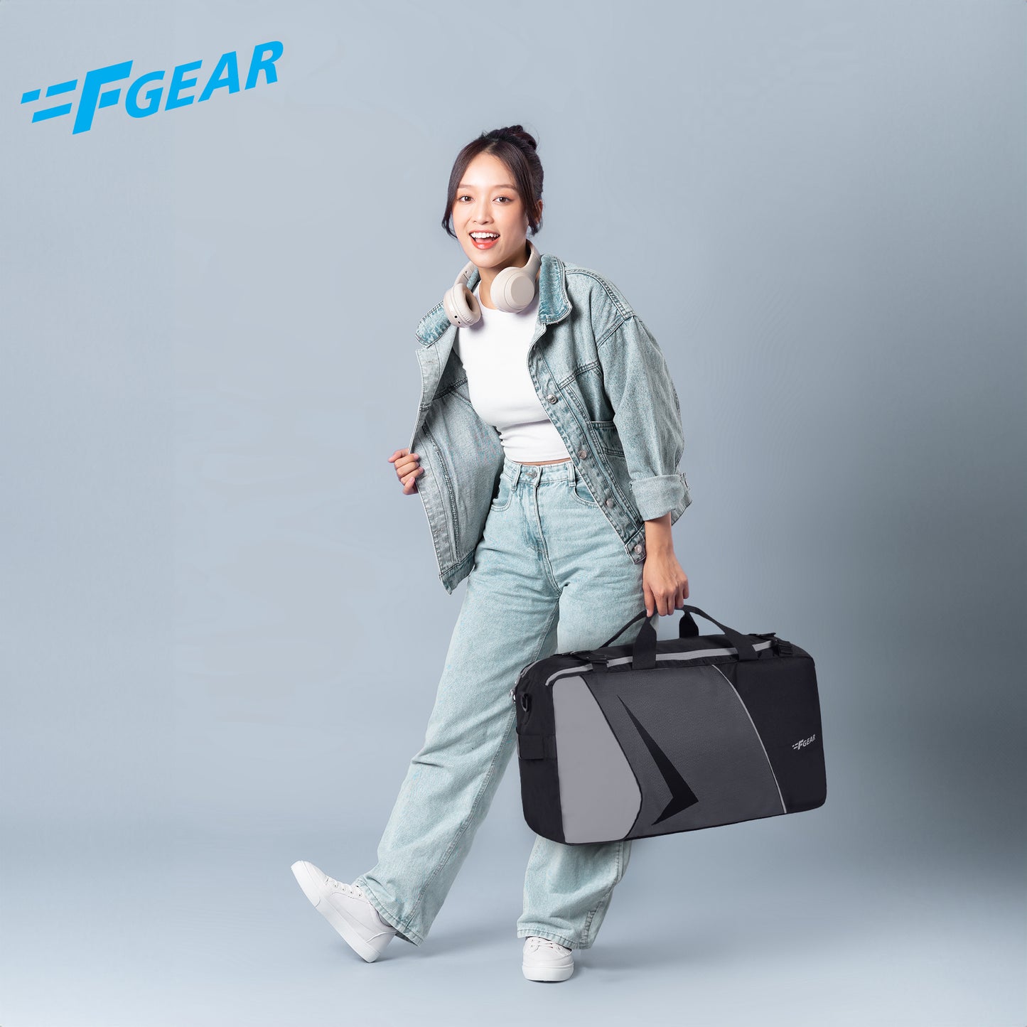 Marco 40 L Grey Black Duffle Bag