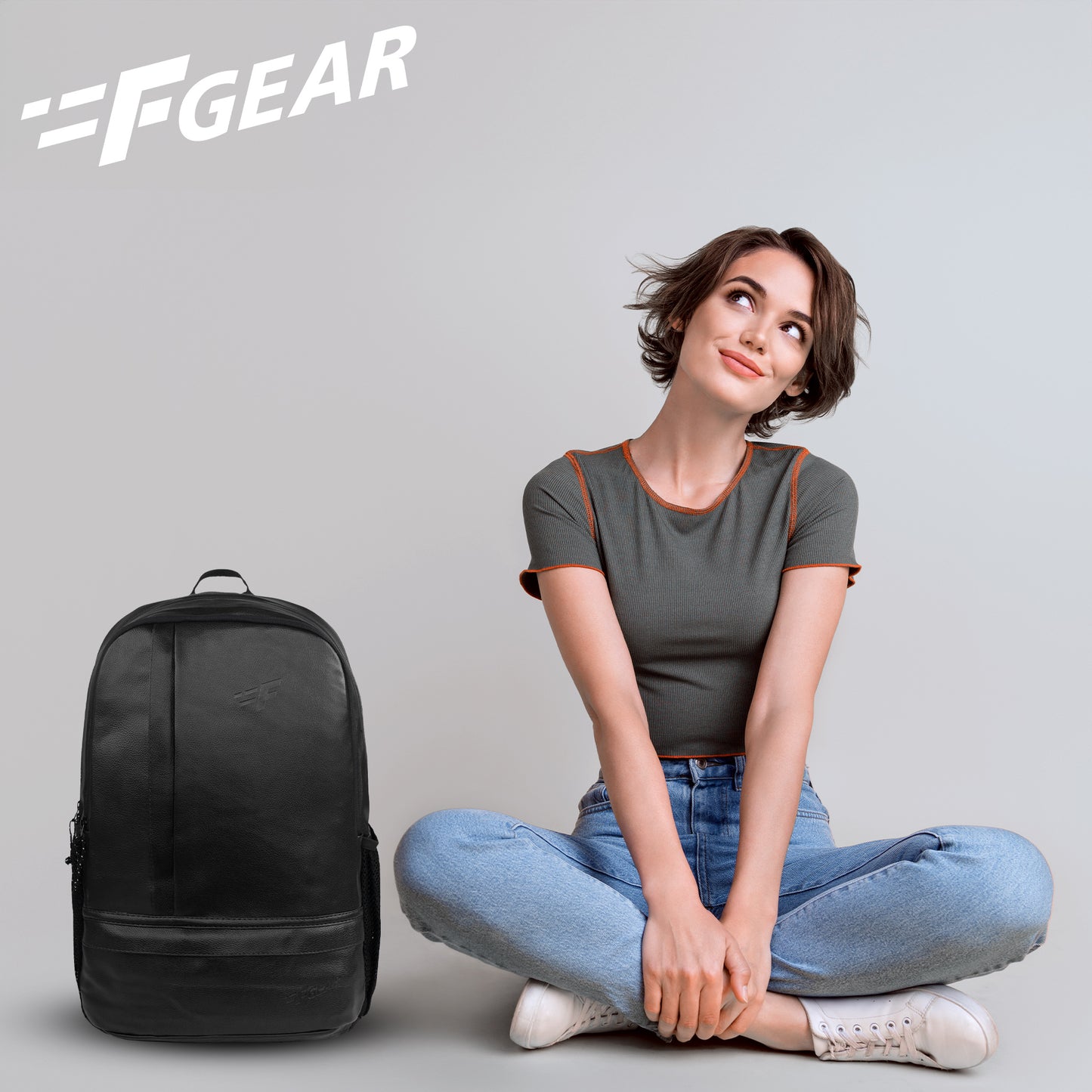 Burner 22L Black Art Leather Laptop Backpack