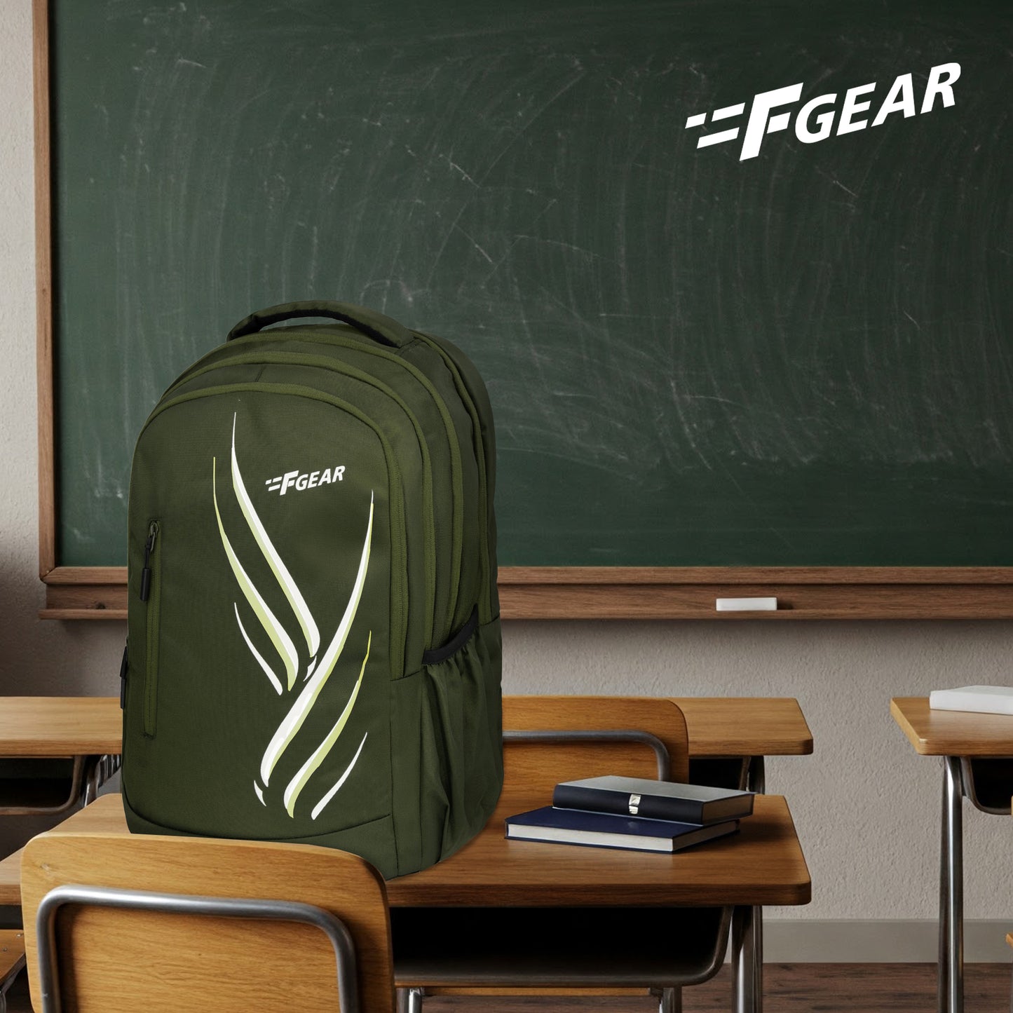 Poem 30L Army Green Backpack With Raincover