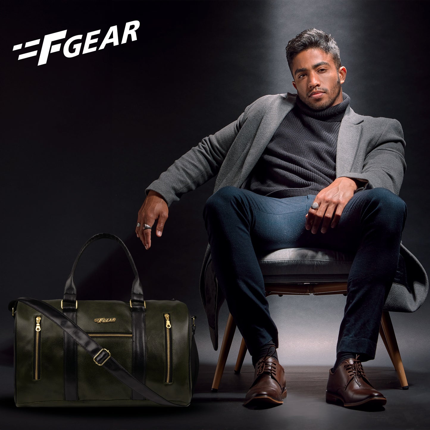 Mistral 26L Green Vegan Leather Duffel