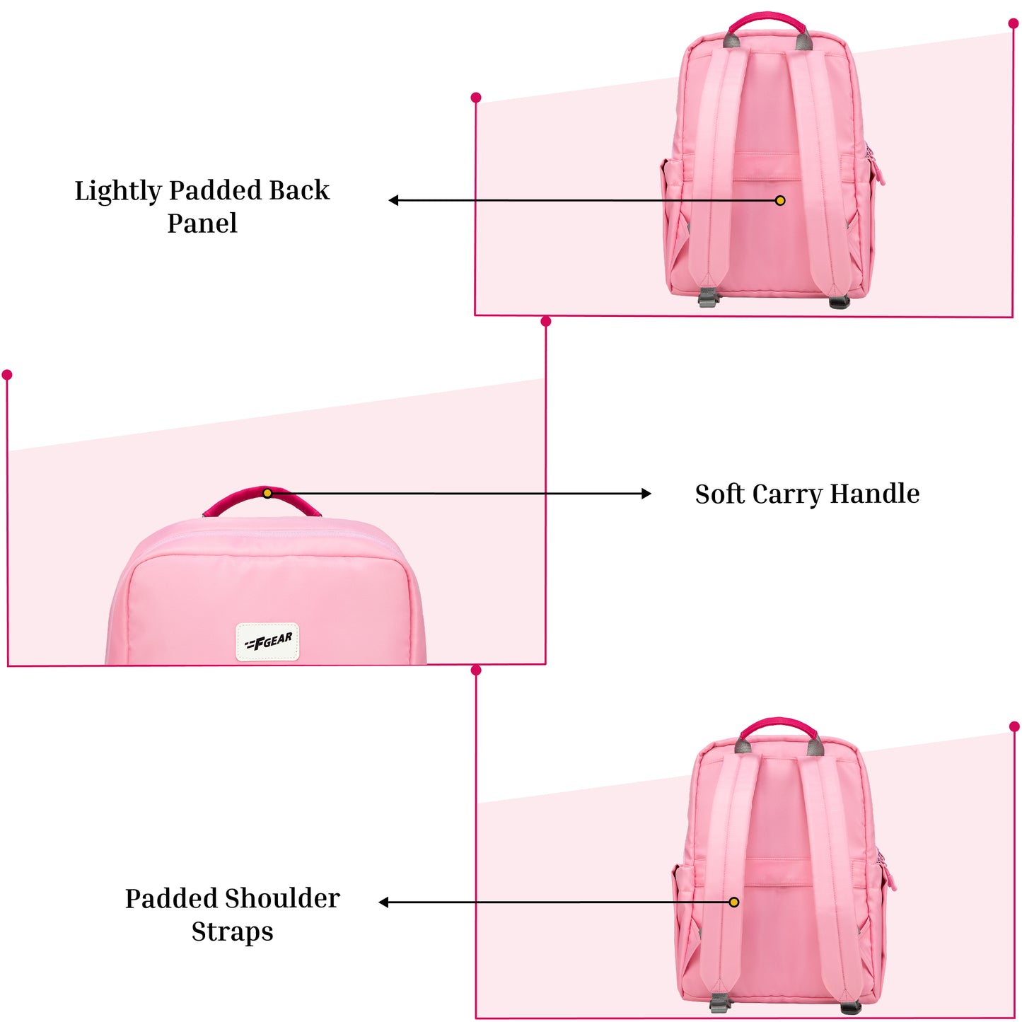 Cannes Rose Pink 12L Laptop Backpack