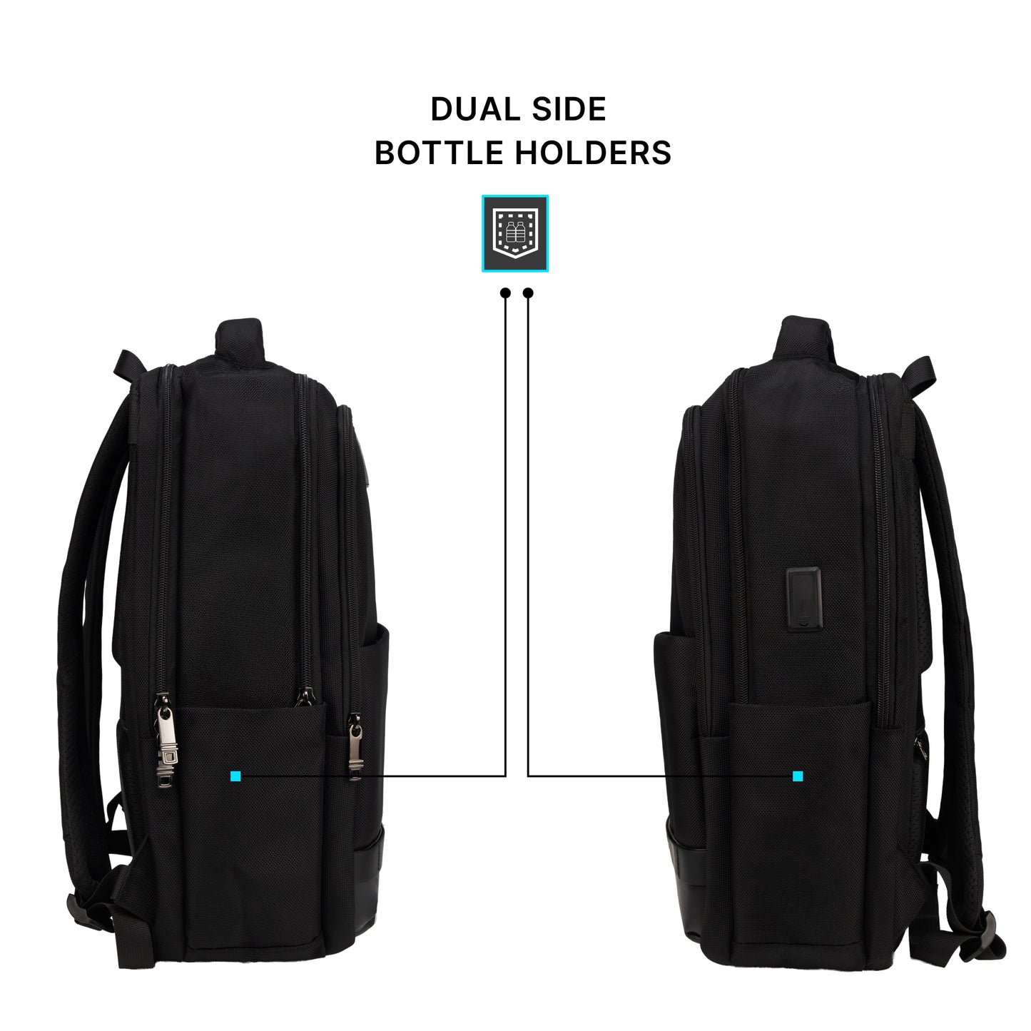 Brussels 21L Black Laptop Backpack