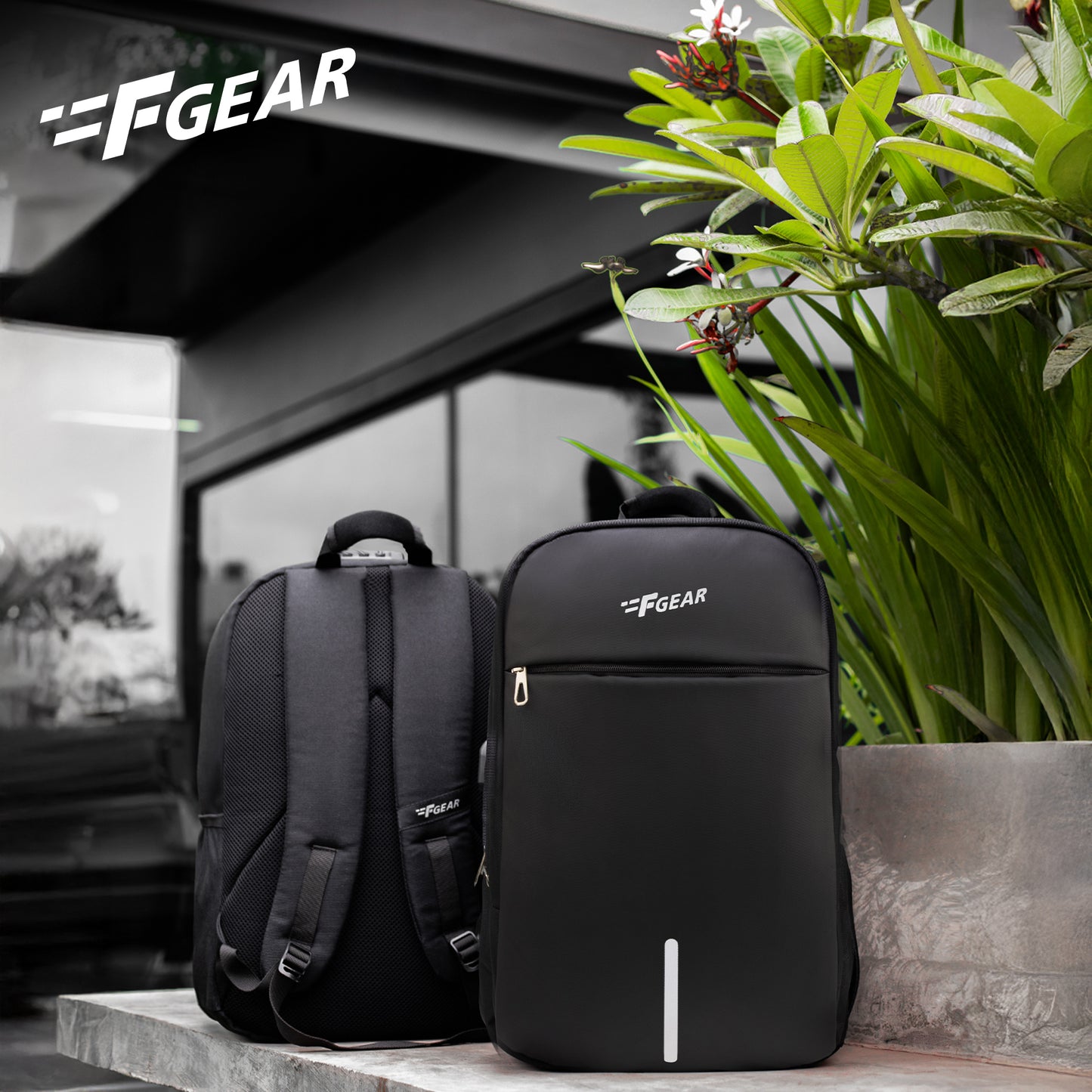 Omega 25L Black Laptop Backpack