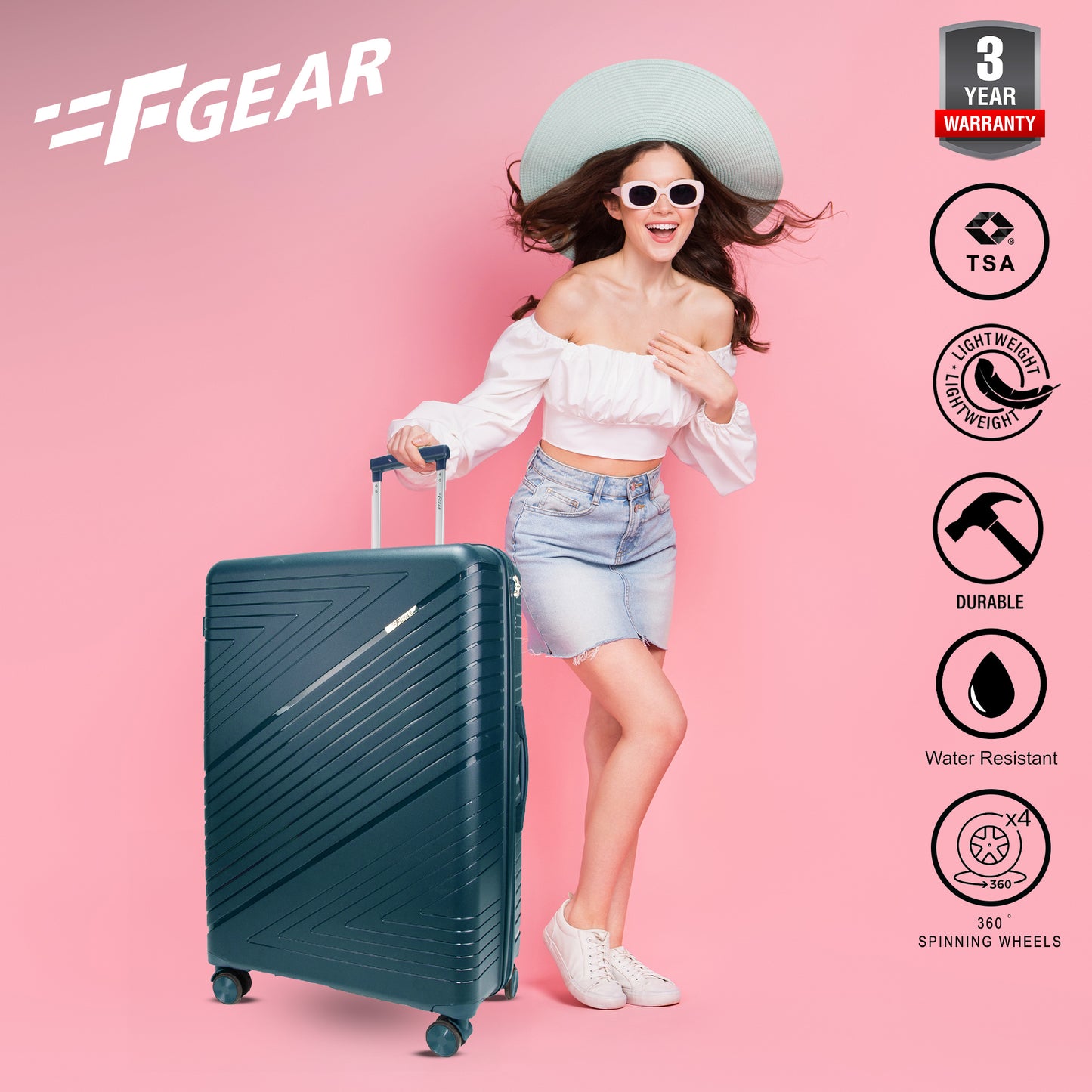 Aegis 30" Prussian Blue Check-in Large Suitcase