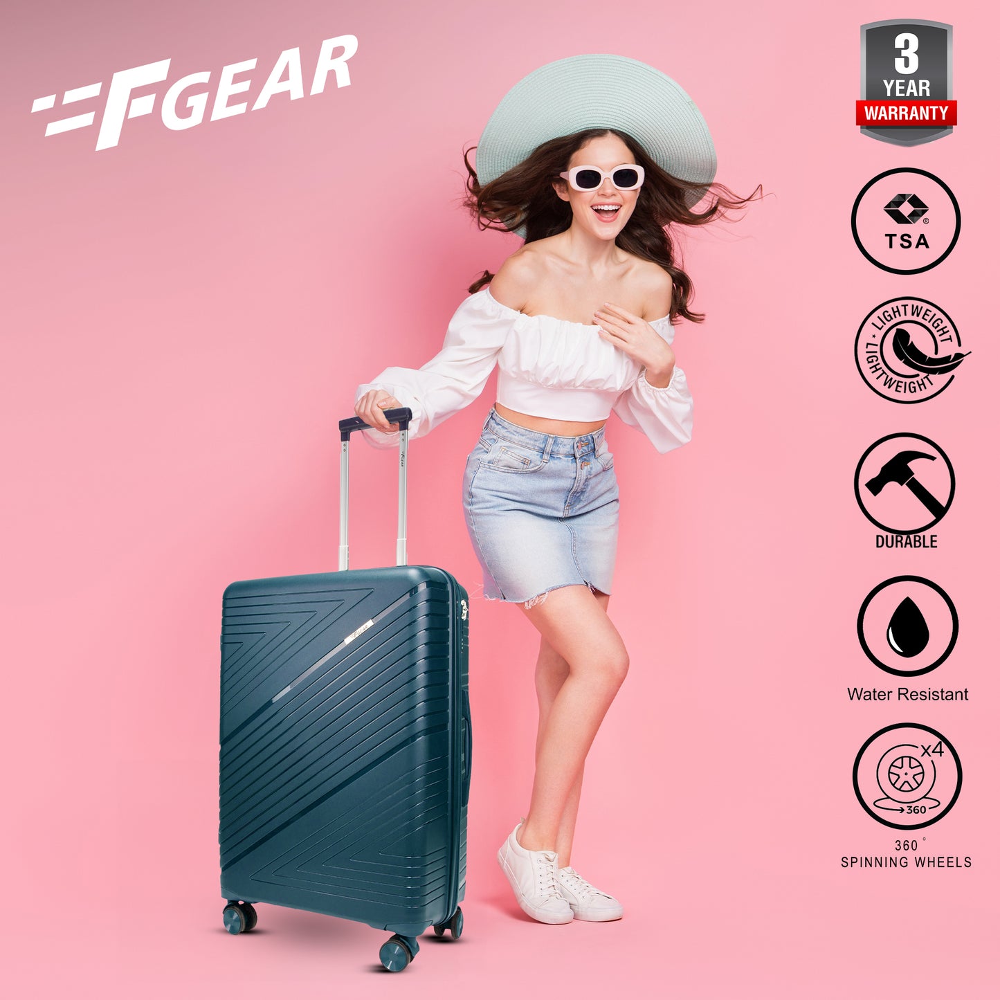 Aegis 26" Prussian Blue Check-in Medium Suitcase