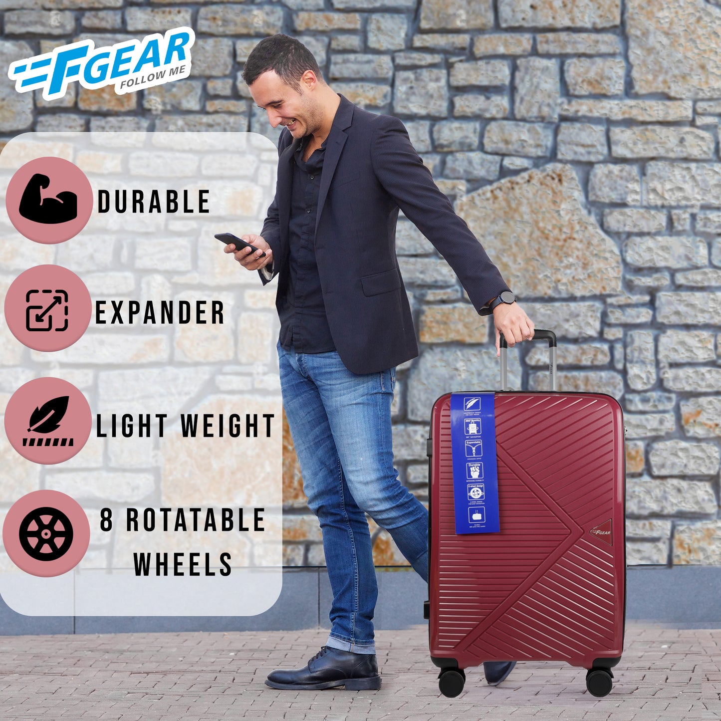 Goliath 28" Rosebud Expandable Large Check-in Suitcase