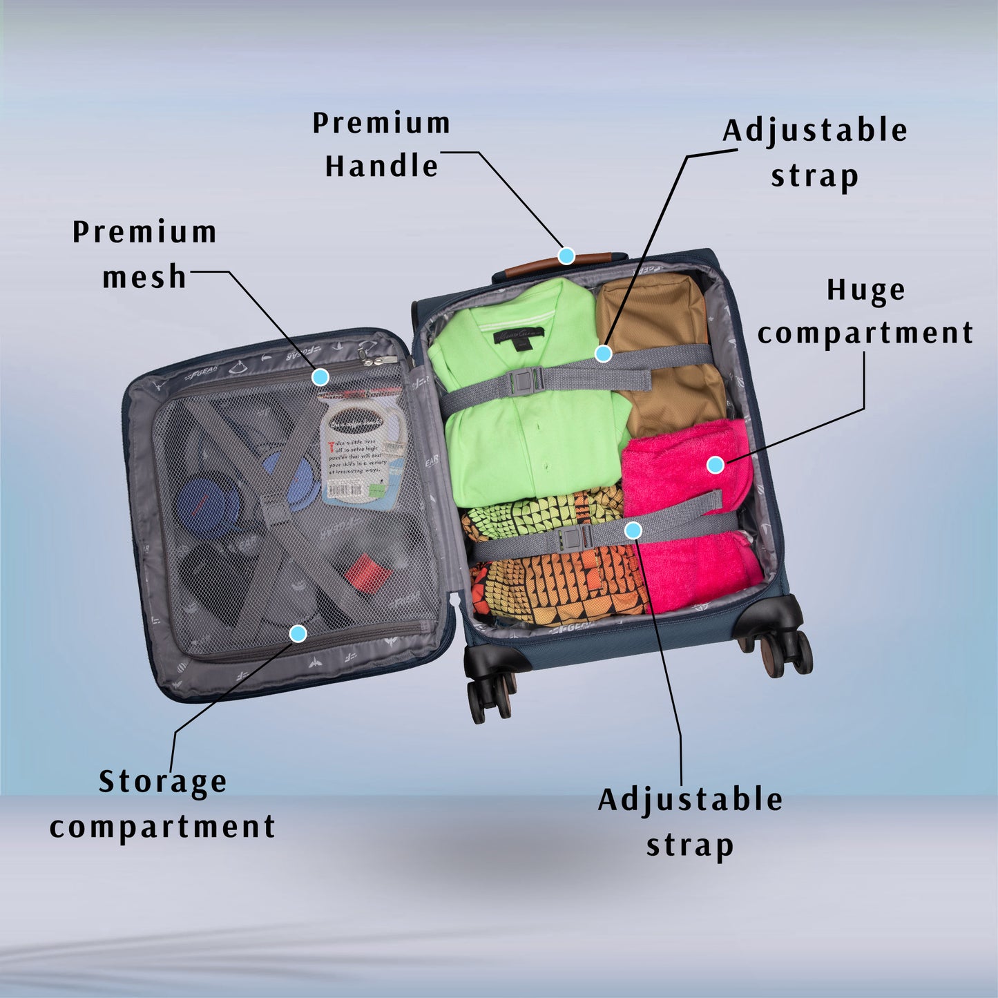 SoftAir Small Navy Cabin Suitcase