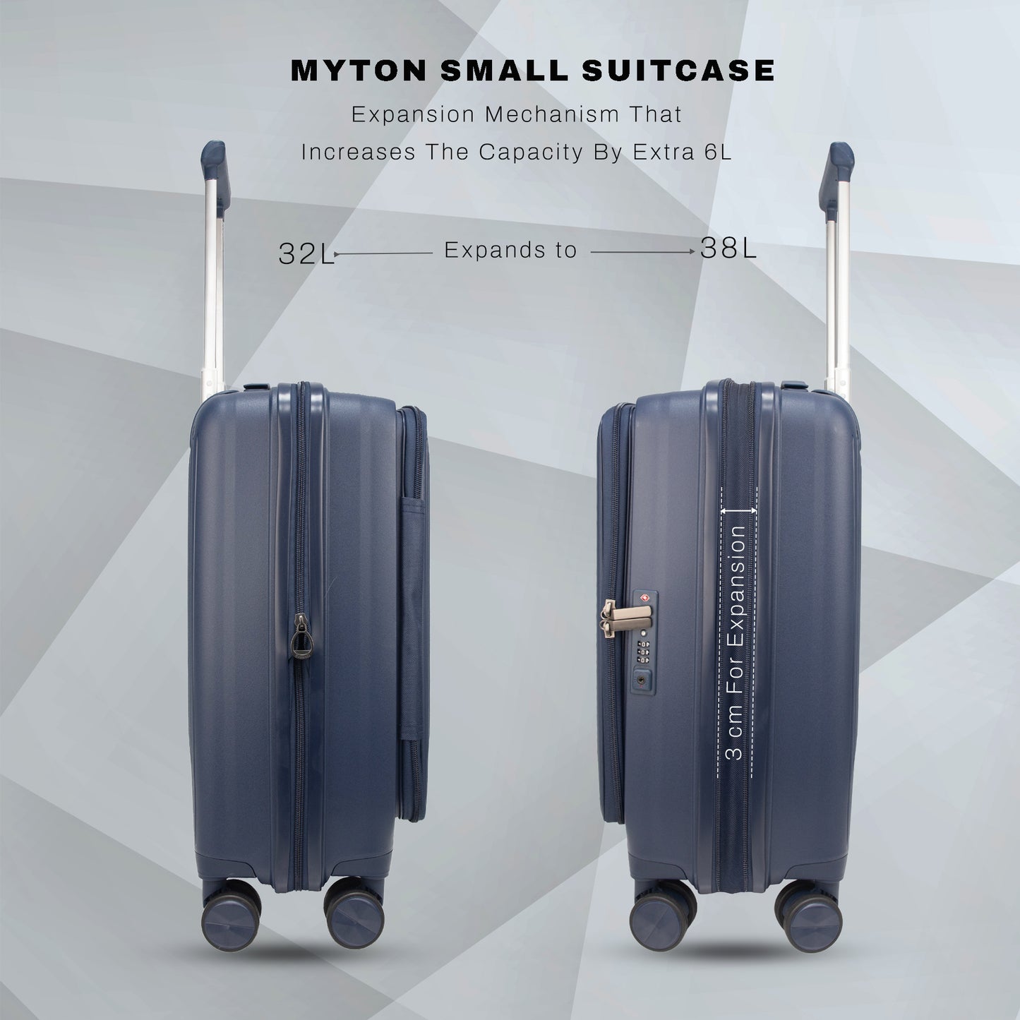 F Gear Myton Small Front Opening Navy Cabin Strolley