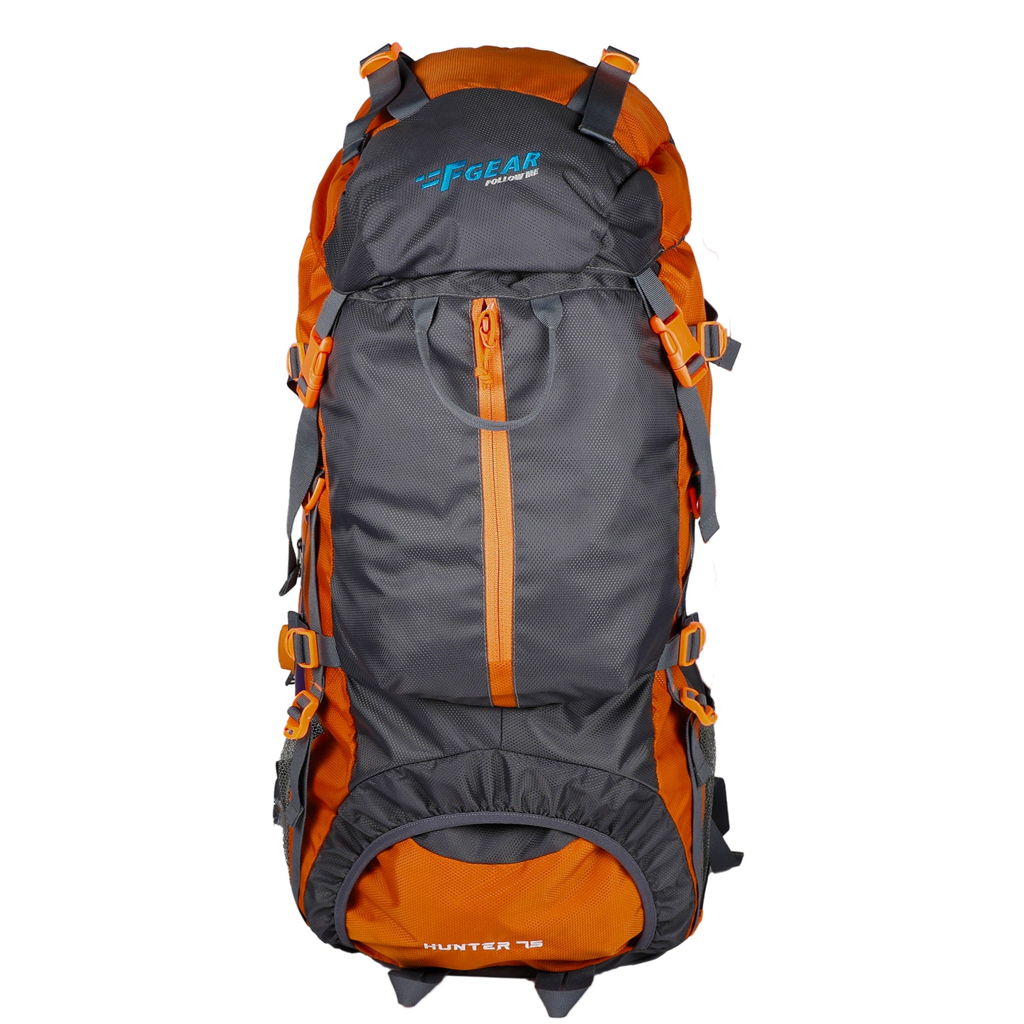 Hunter 75L Grey Orange Rucksack with Raincover