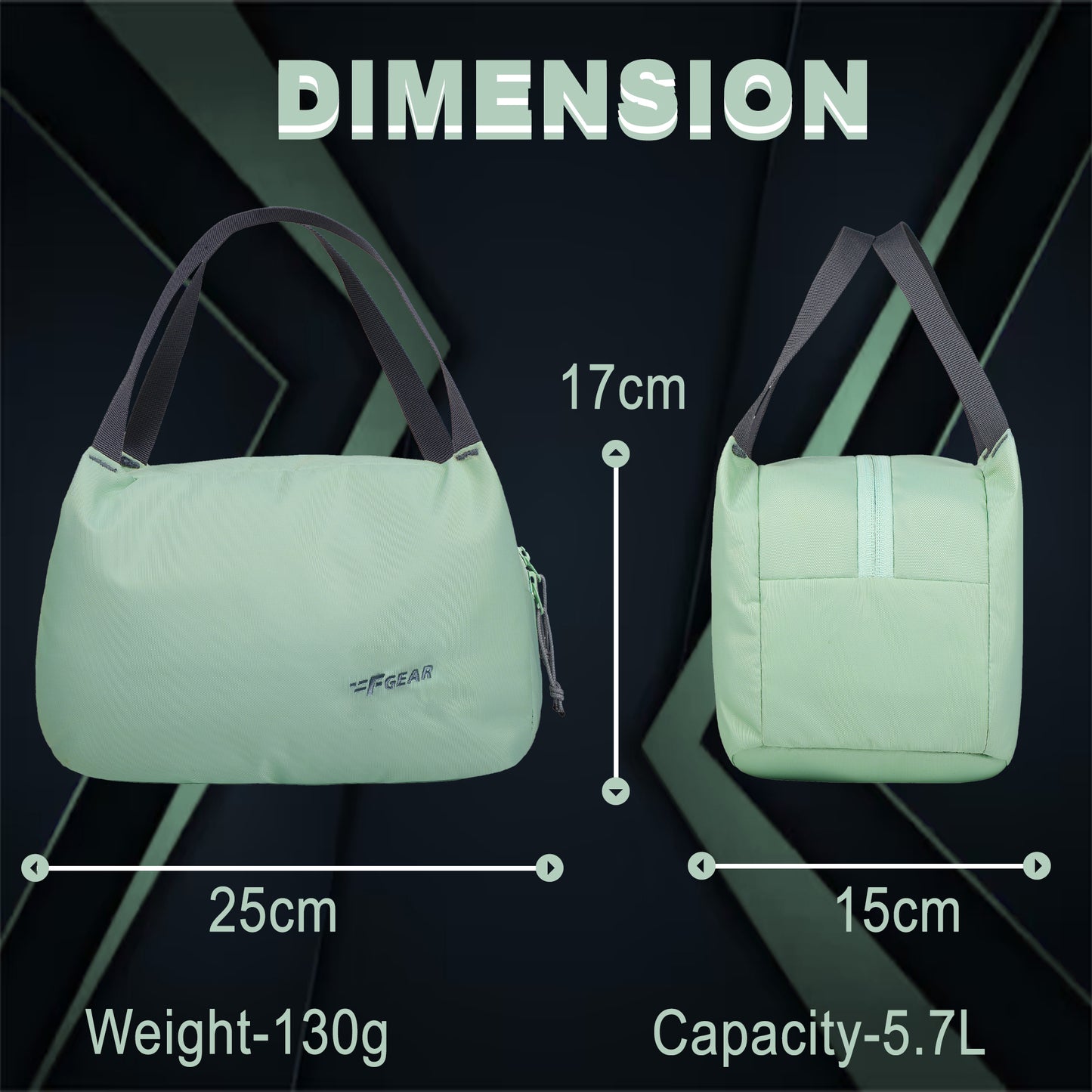 Tidbit 5.7L Quite Green Lunch Bag