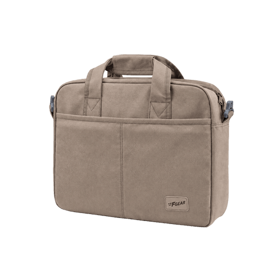 Alta Canvas Dark Beige Laptop Messenger Bag