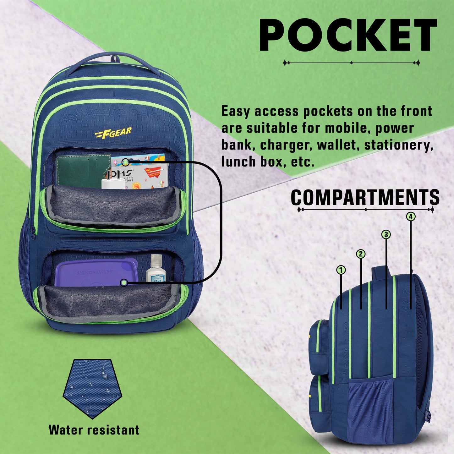 Don’t Quit 40L Navy Backpack