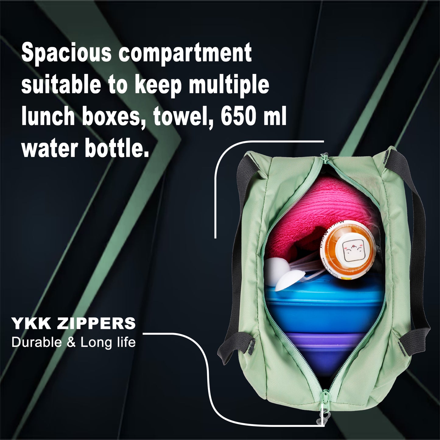 Tidbit 5.7L Quite Green Lunch Bag