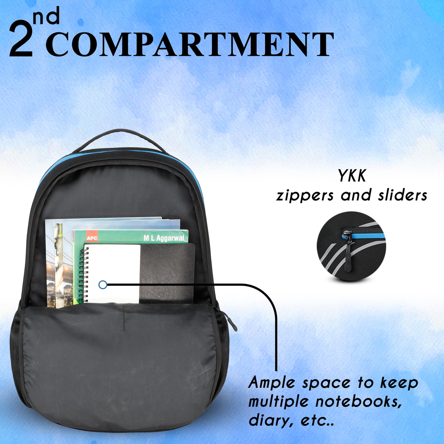Follow Me 35L Black Blue Backpack