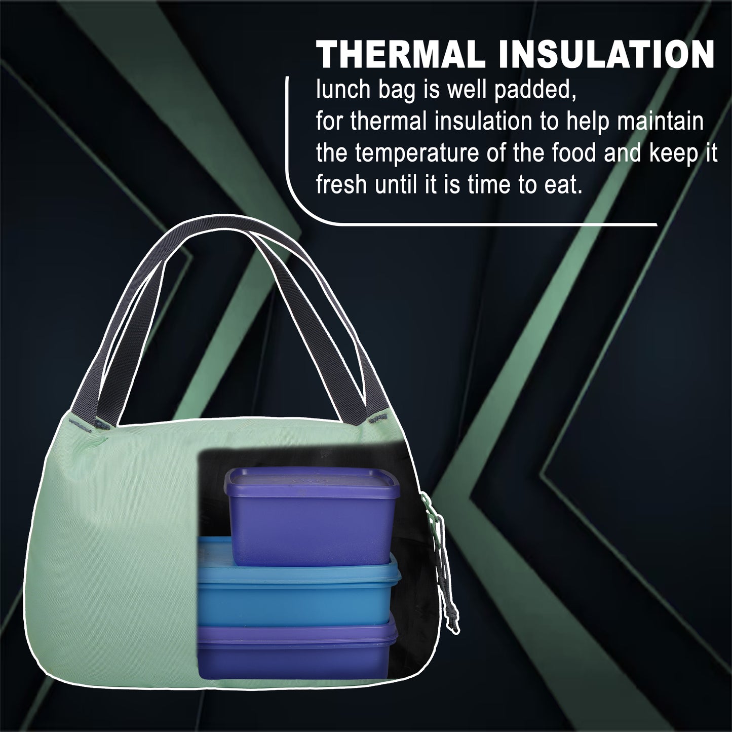 Tidbit 5.7L Quite Green Lunch Bag