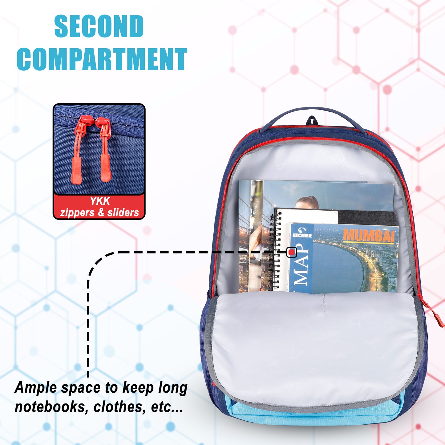 Level Up 34L Navy Blue Backpack