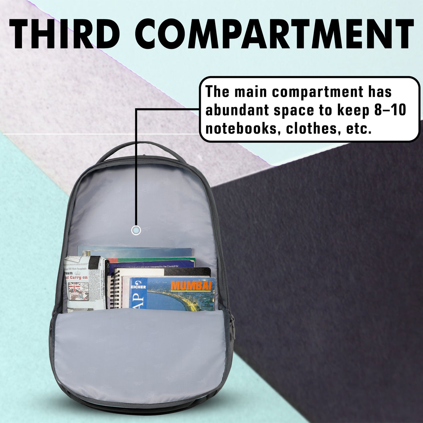 Don’t Quit 40L Grey Backpack