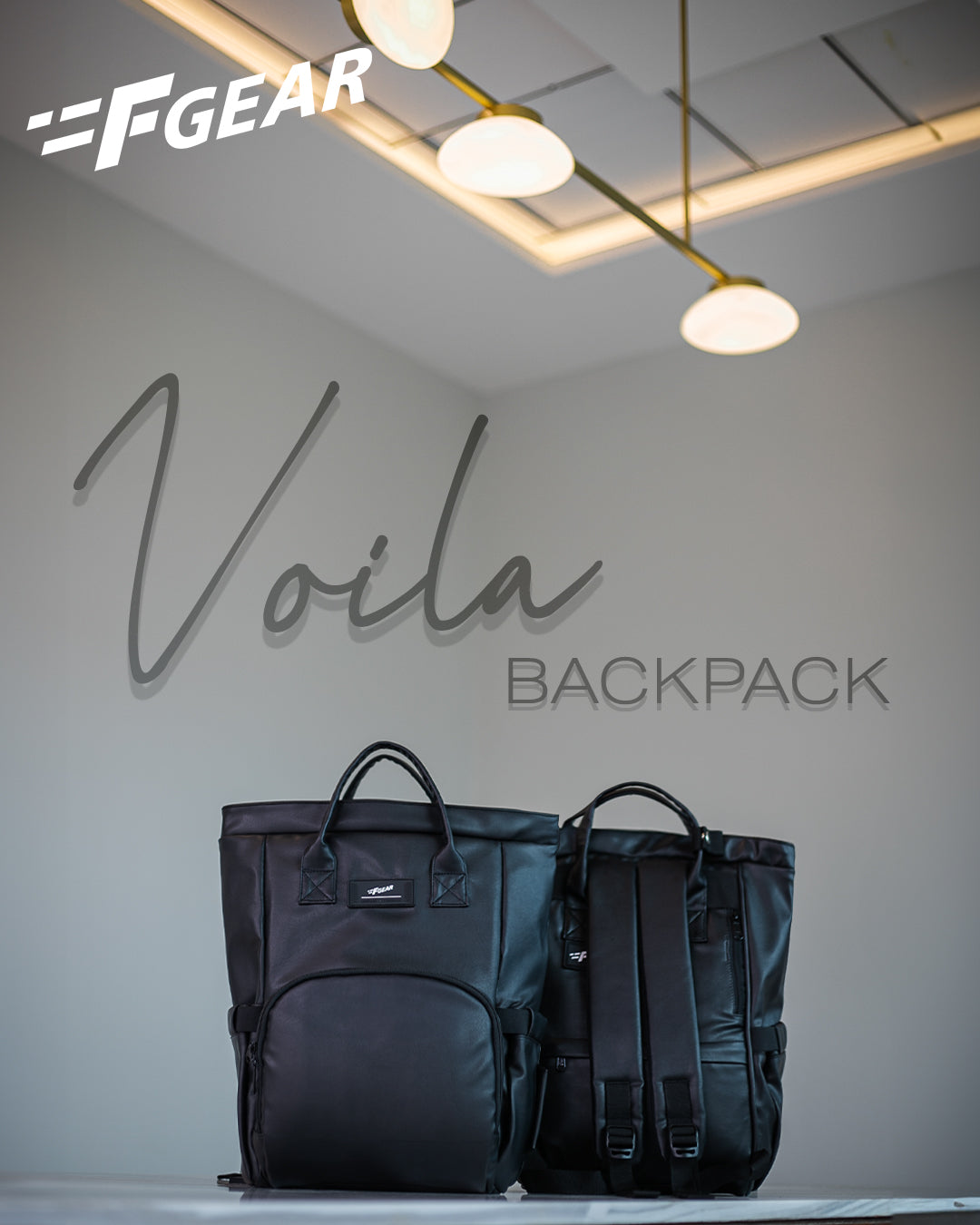 Voila 18L Black 2in1 Tote bag cum Backpack