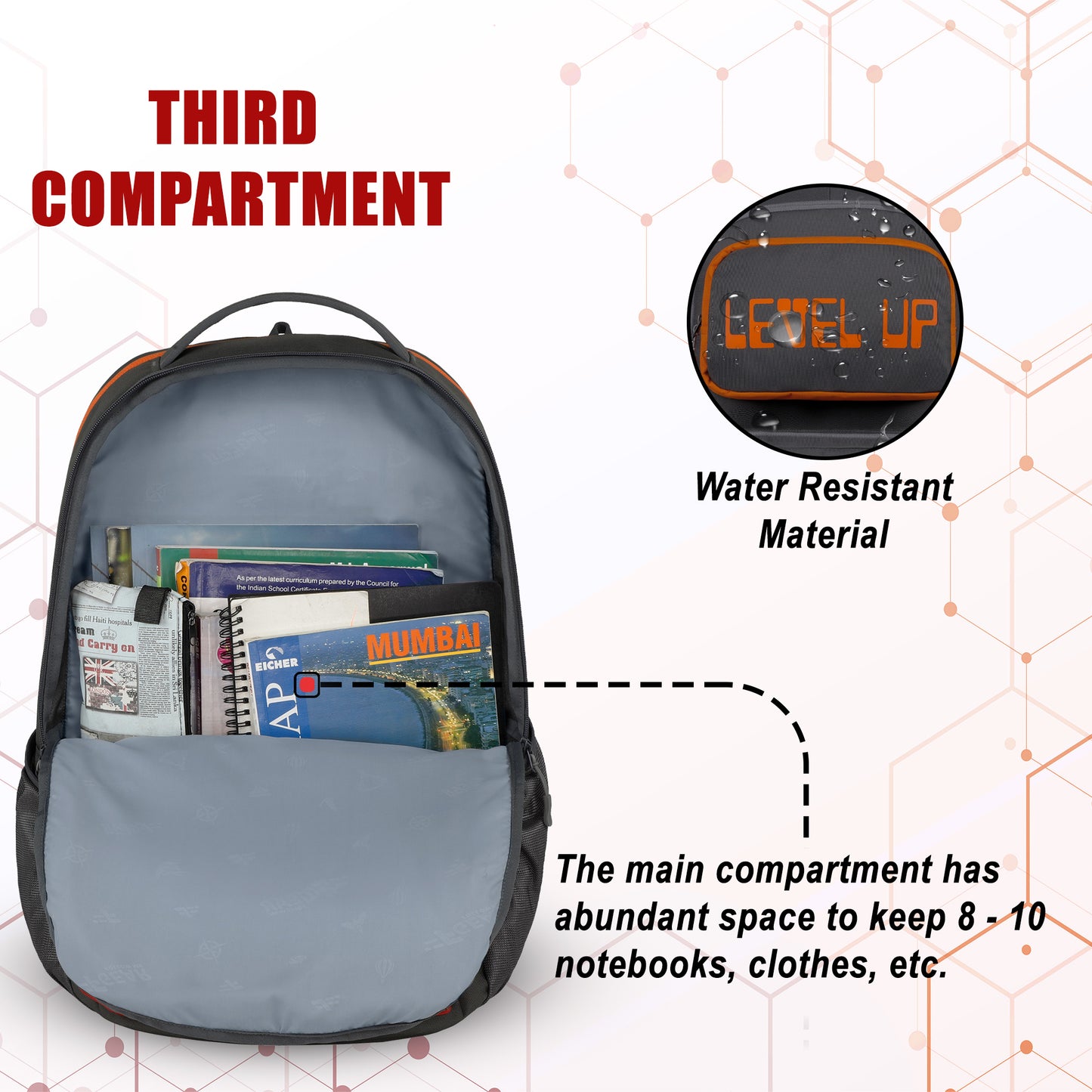 Level Up 34L Grey 34 L Backpack