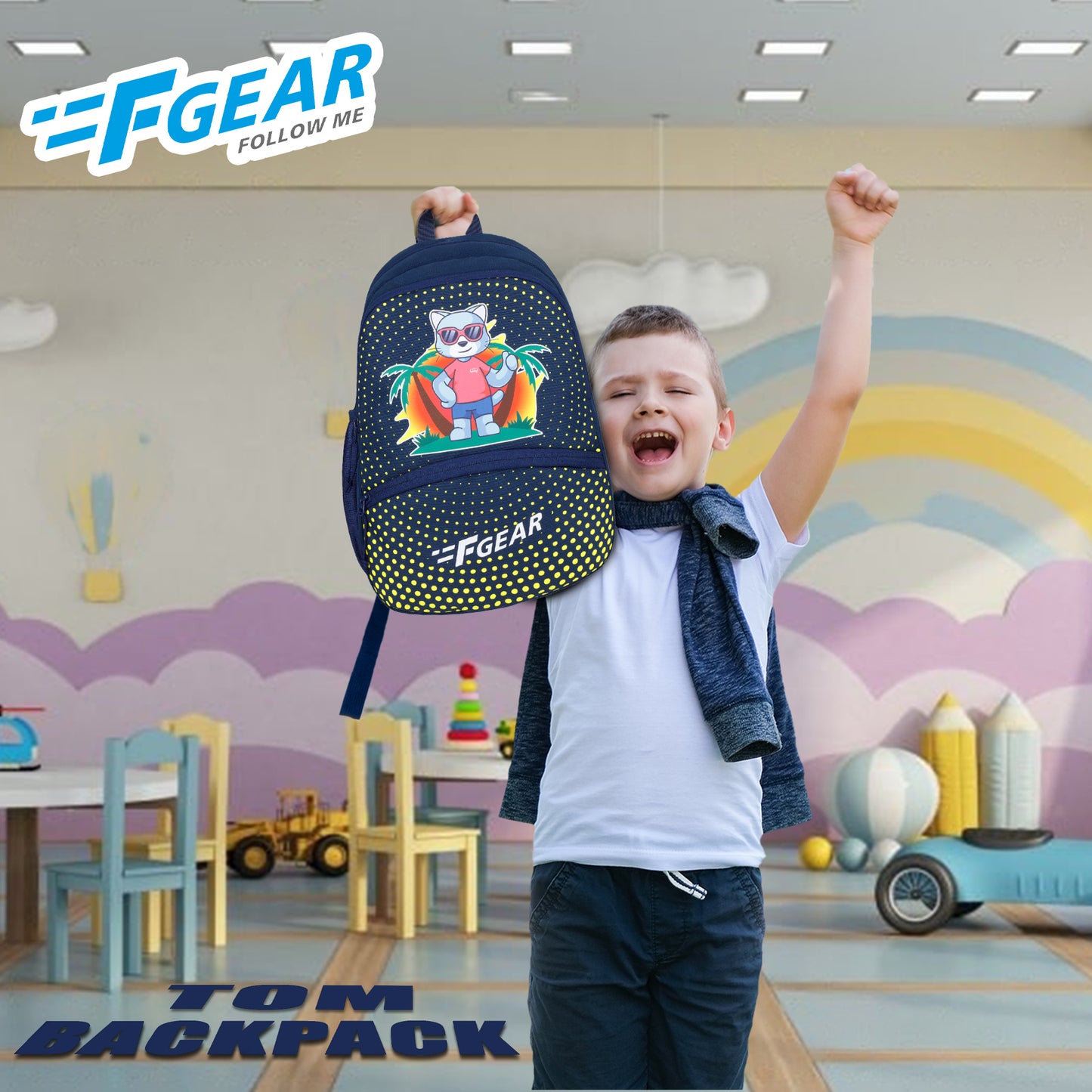 Tom 14L Navy Blue Kids Backpack