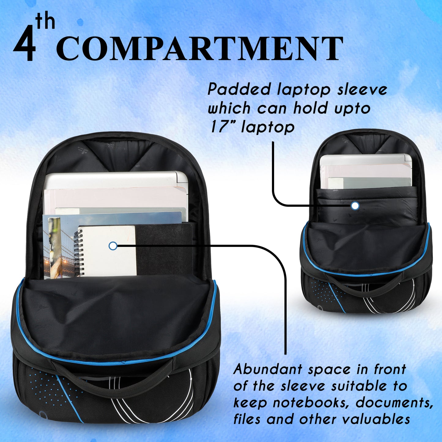 Follow Me 35L Black Blue Backpack