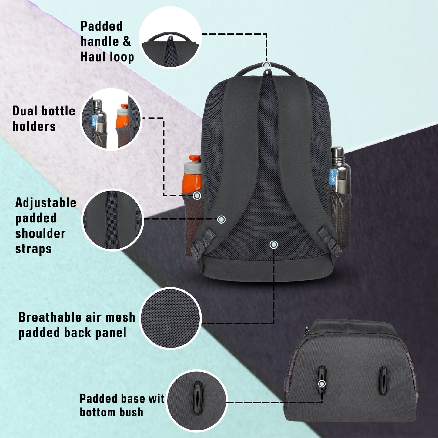Don’t Quit 40L Grey Backpack