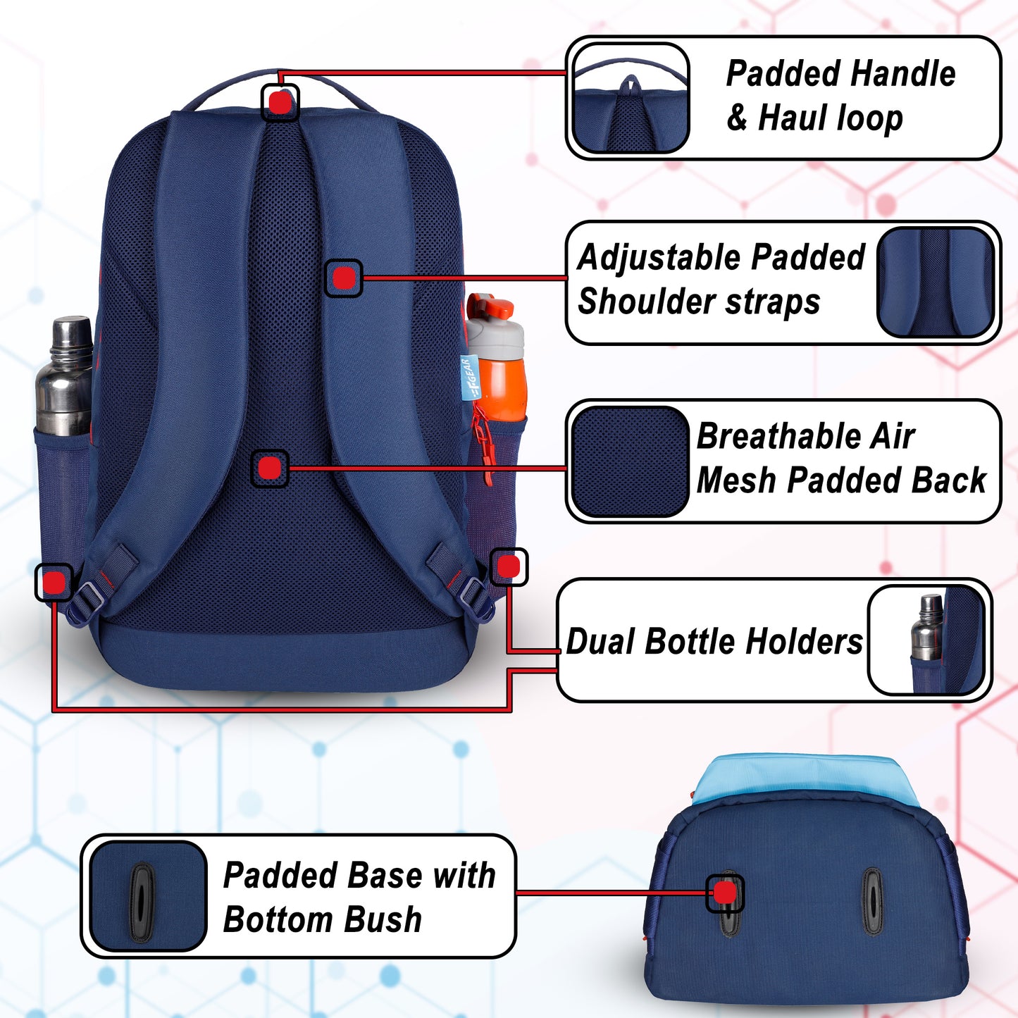 Level Up 34L Navy Blue Backpack