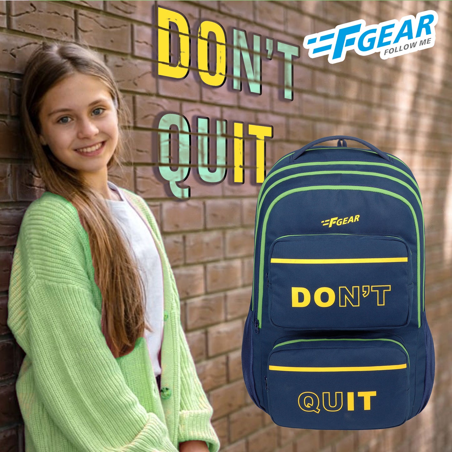 Don’t Quit 40L Navy Backpack