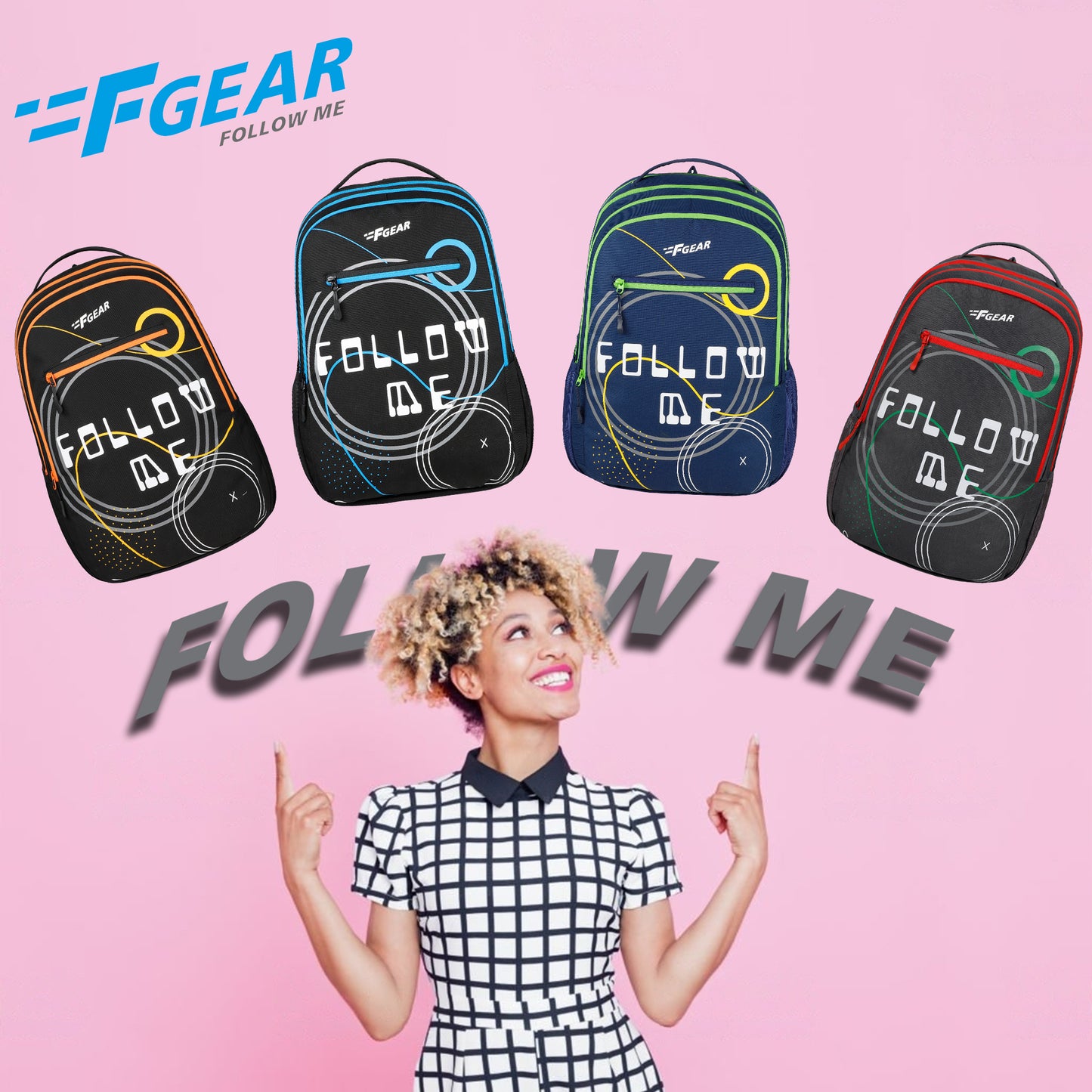 Follow Me 35L Black Blue Backpack