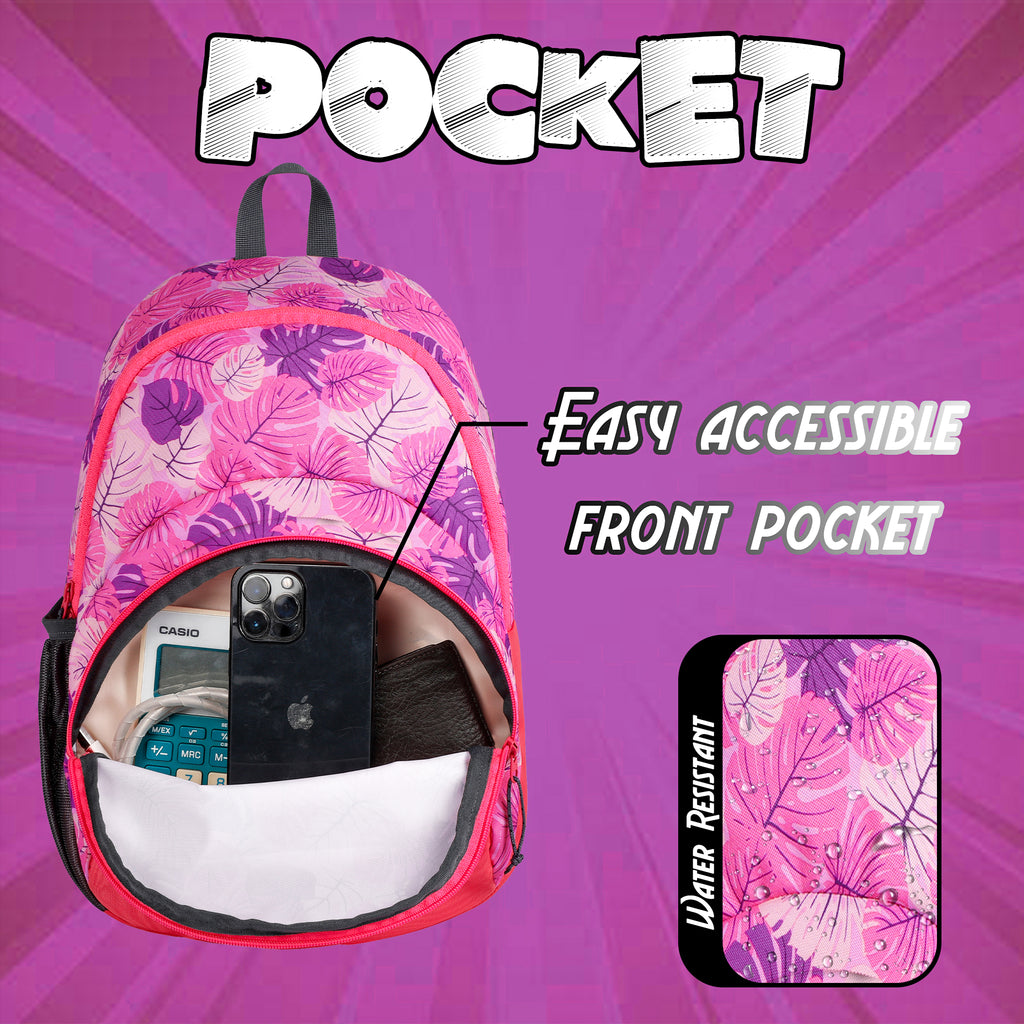 F Gear Dylan Tropical pink and purple 15 L Backpack (4209) F Gear.in