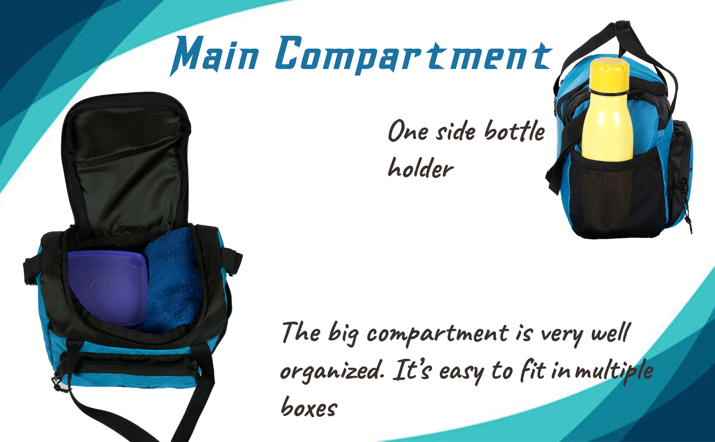 Yolo 6L Aqua Blue Lunch Bag