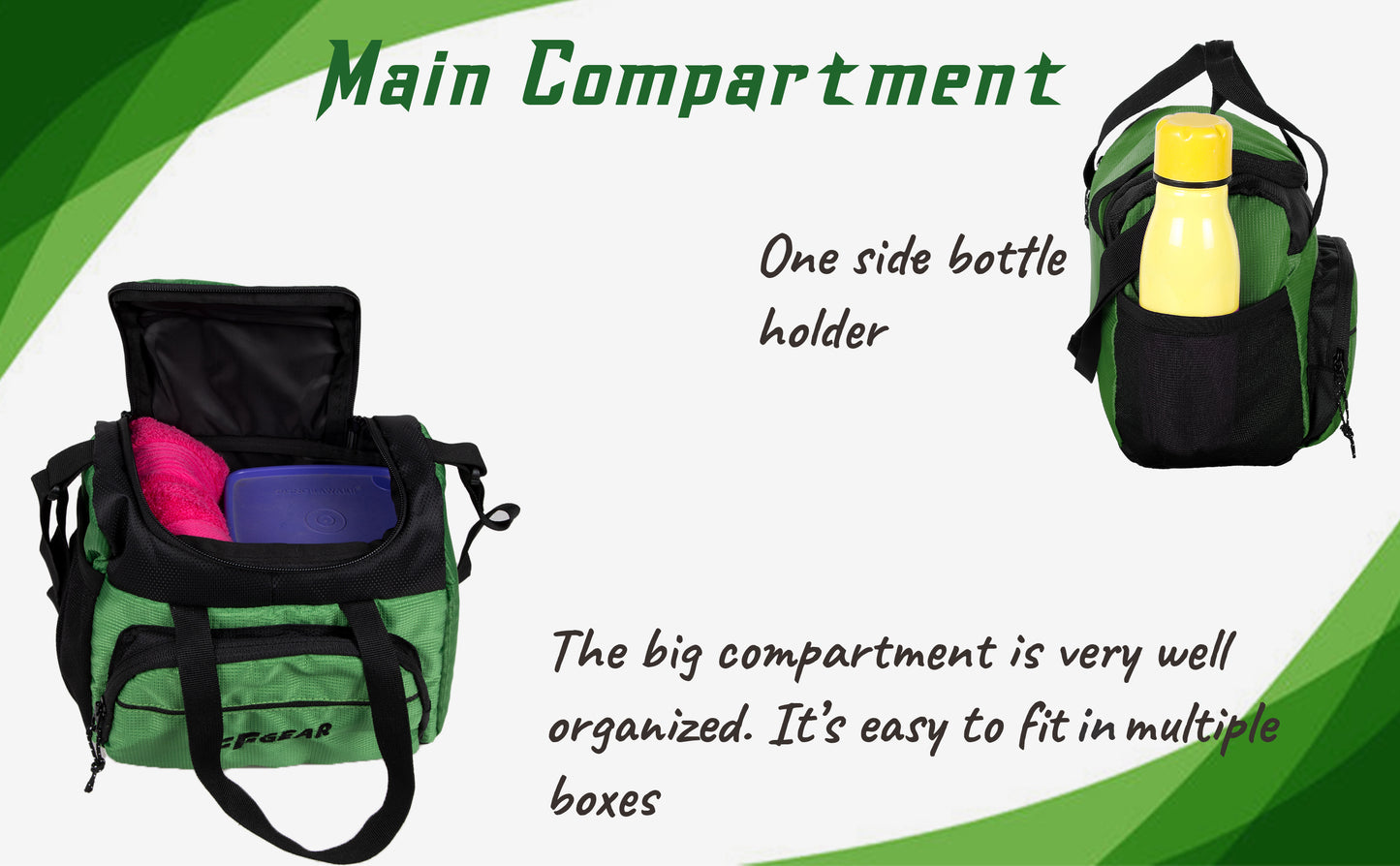 Yolo 6L Forest Green Black Lunch Bag