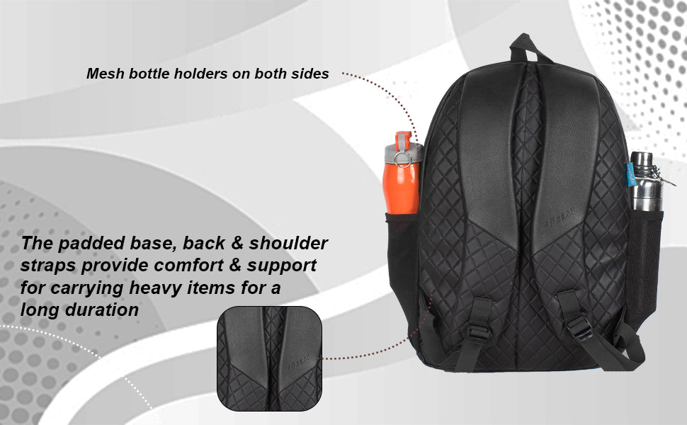 Burner 22L Black Art Leather Laptop Backpack