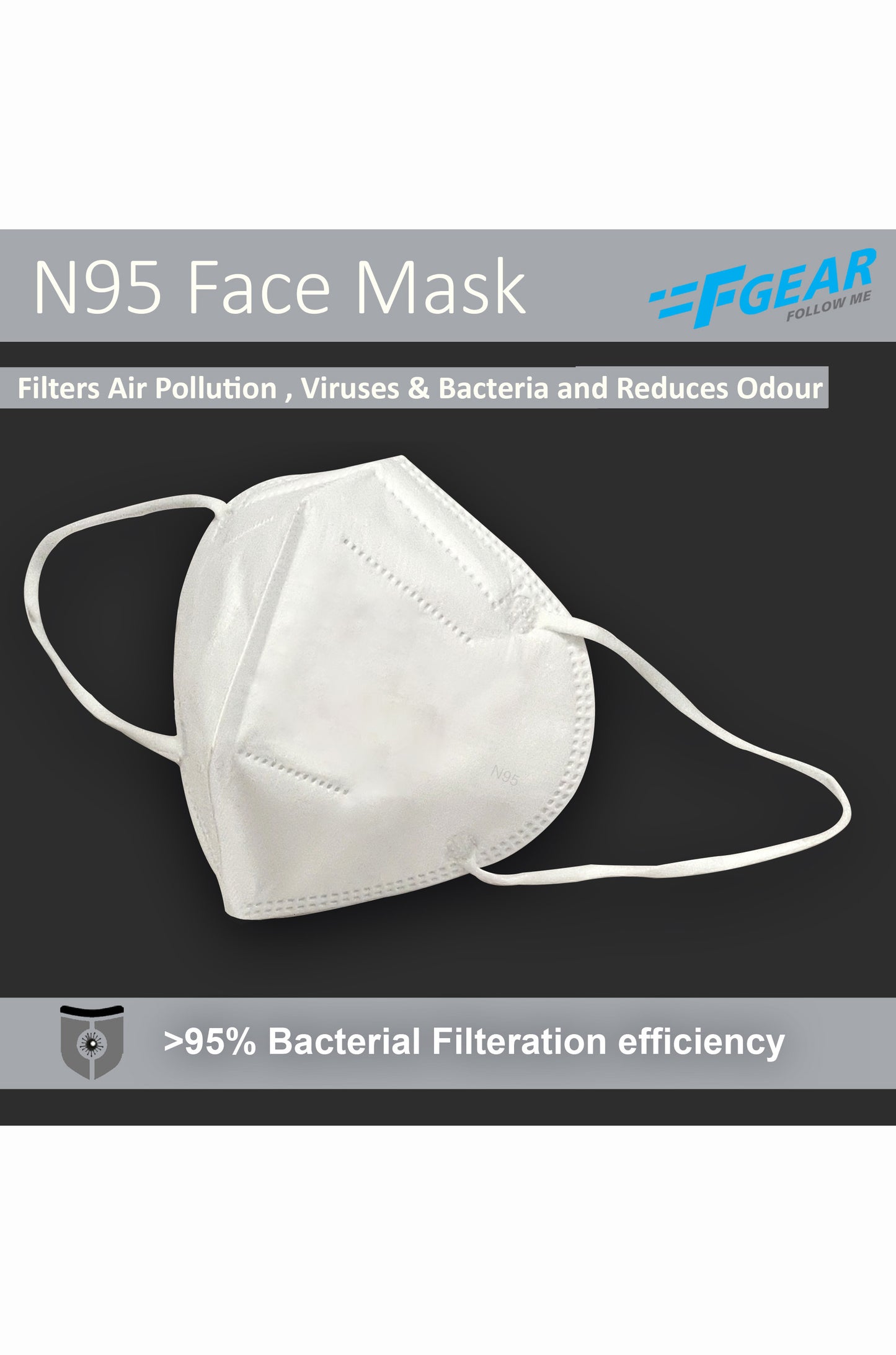 F Gear N95 Mask Pack of 3 (3640)