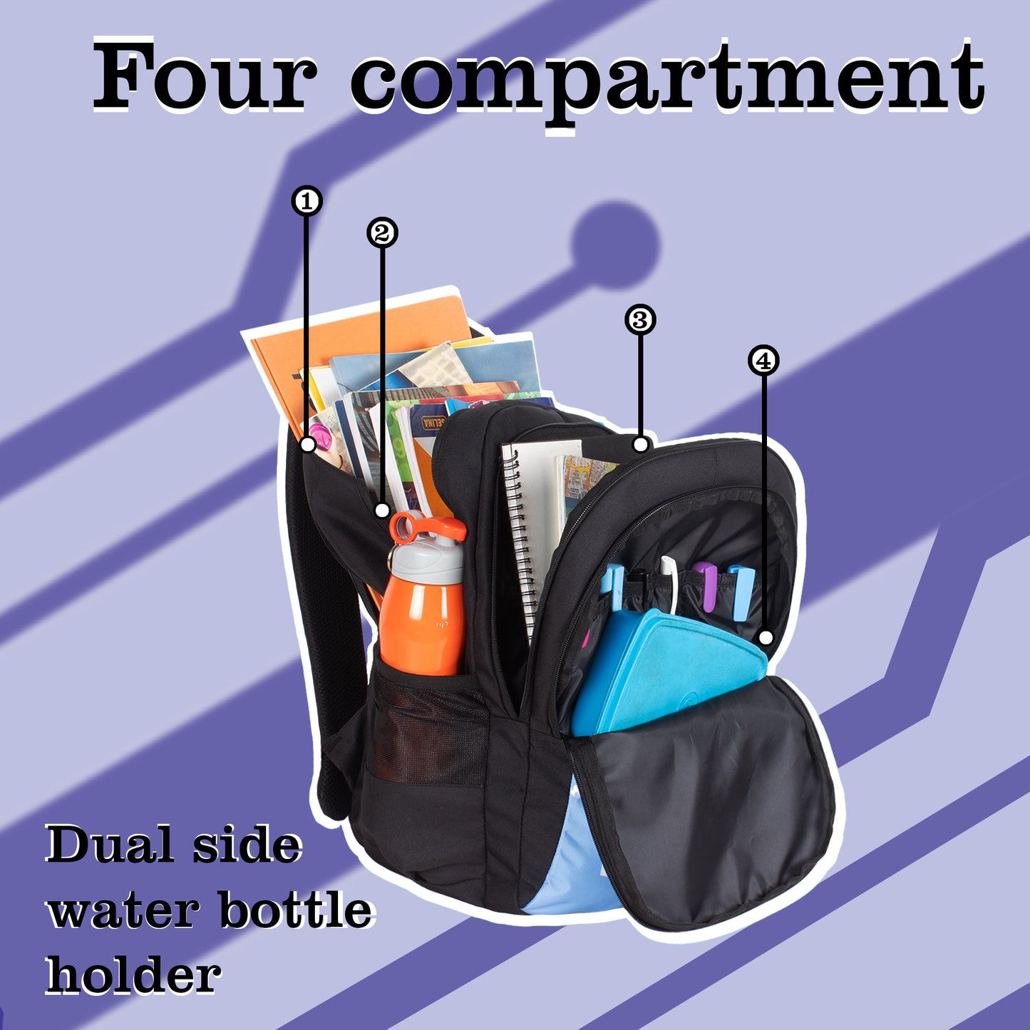 Galileo 29L Lavender Black Backpack