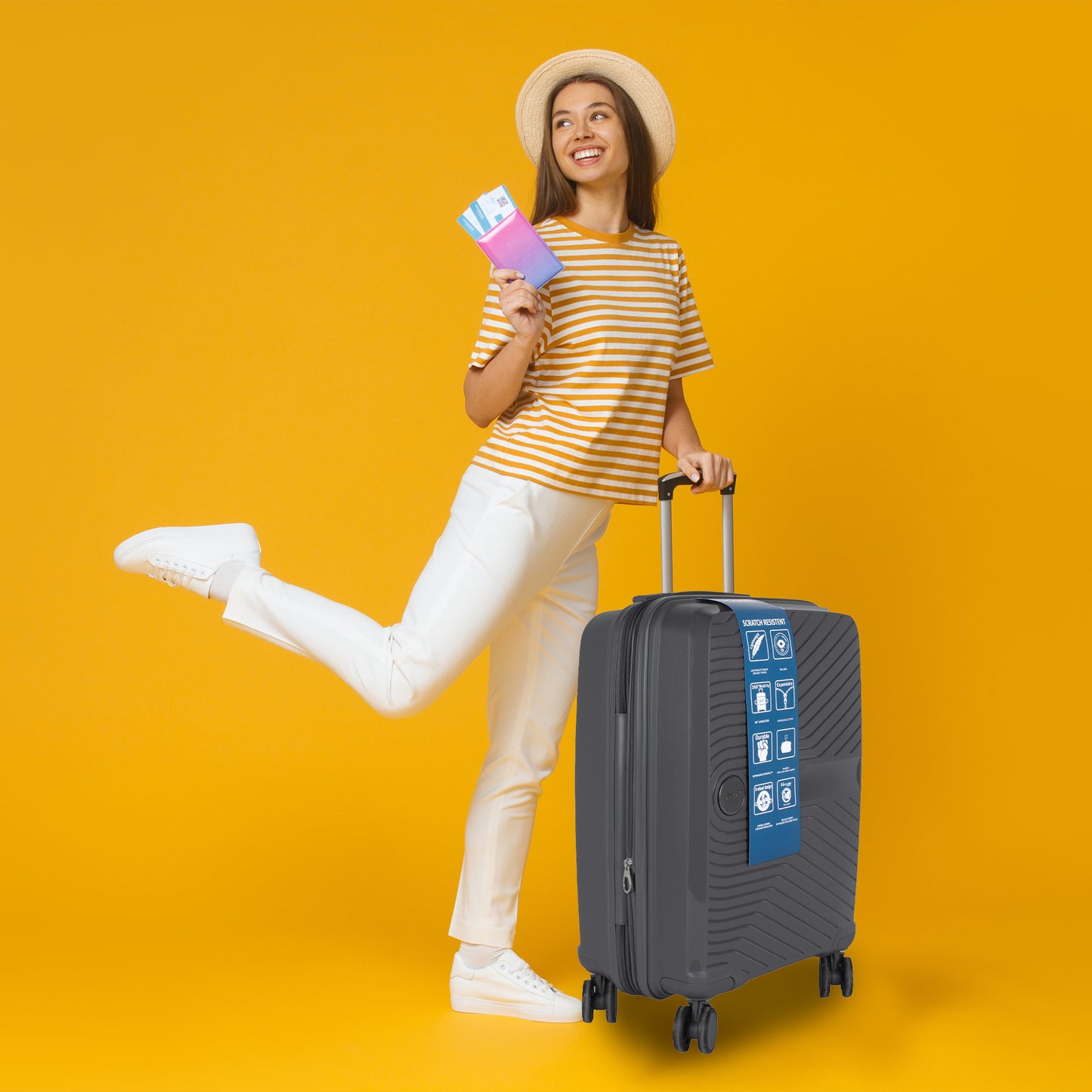 Sentinel 28" Dark Grey Expandable Large Check-in Suitcase