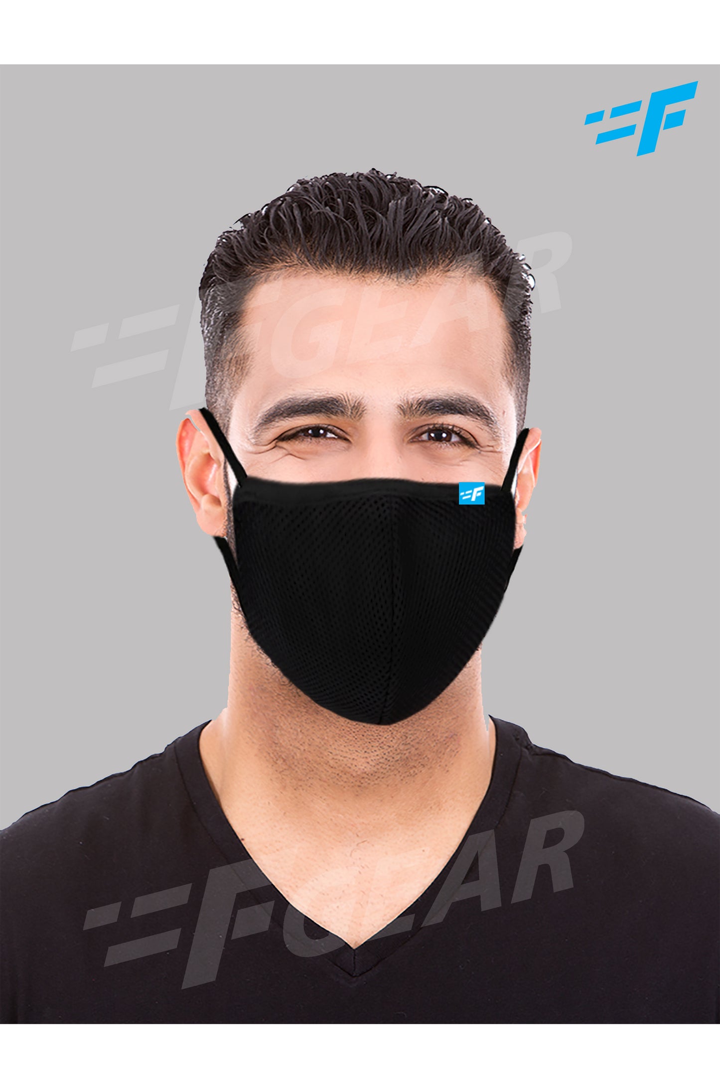 7layer F95 CE ISO SITRA Lab tested >95% BFE reusable washable Safeguard mask Black color Pack of 1