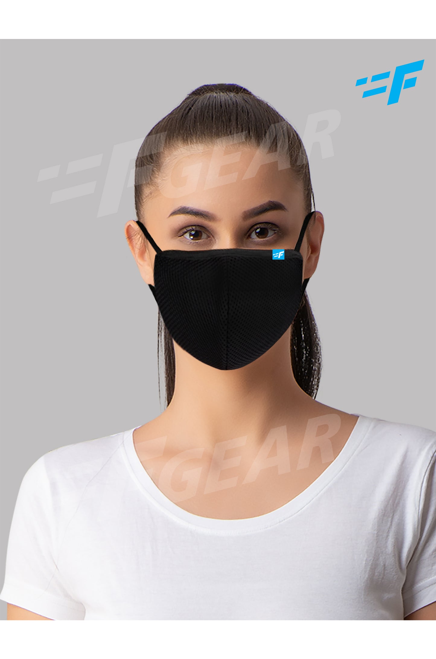 7layer F95 CE ISO SITRA Lab tested >95% BFE reusable washable Safeguard mask Black color Pack of 1
