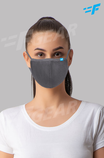 7layer F95 CE ISO SITRA Lab tested >95% BFE reusable washable Safeguard mask Dark Grey color Pack of 1