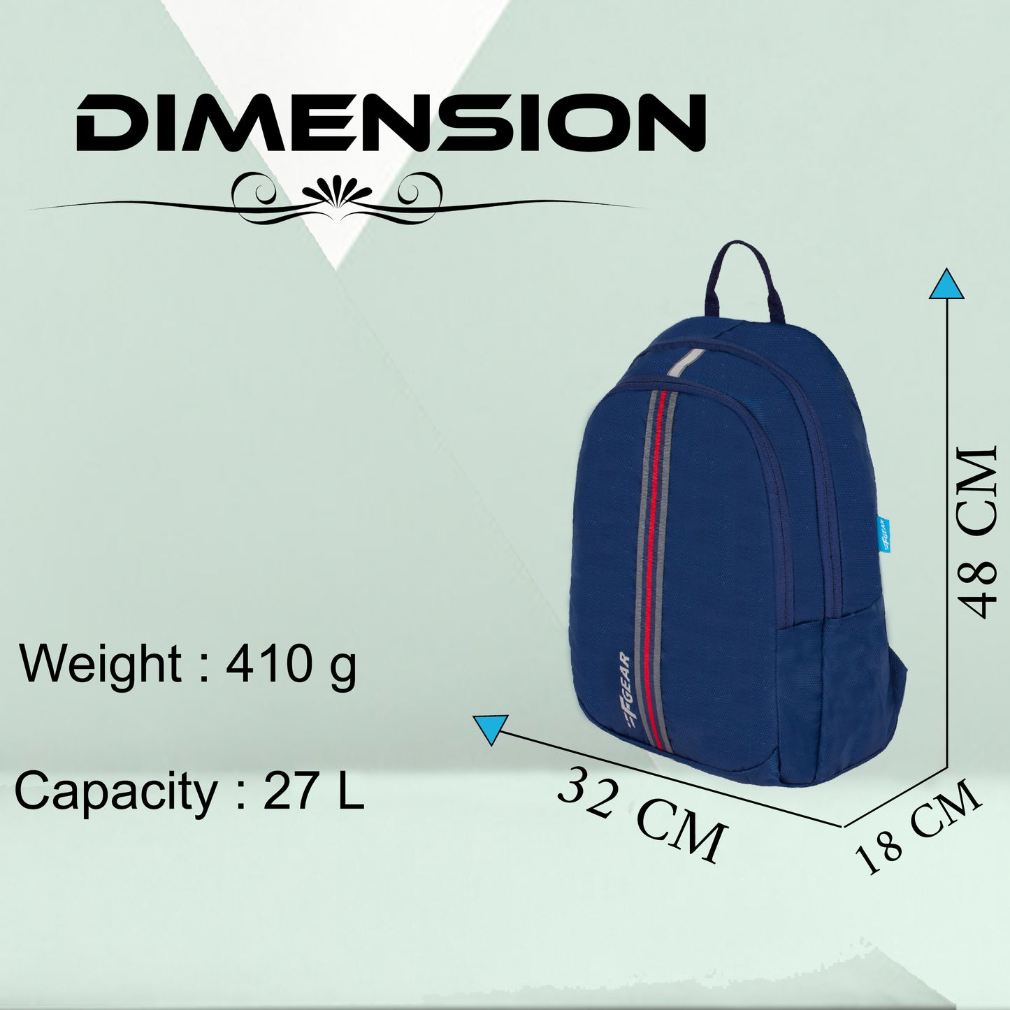 Salient 27L Guc PL Navy Blue Backpack