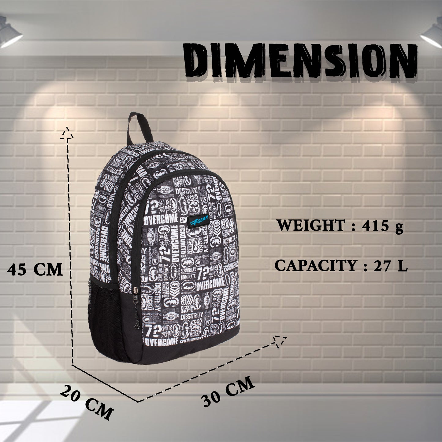 Castle 22 L P8 White Backpack