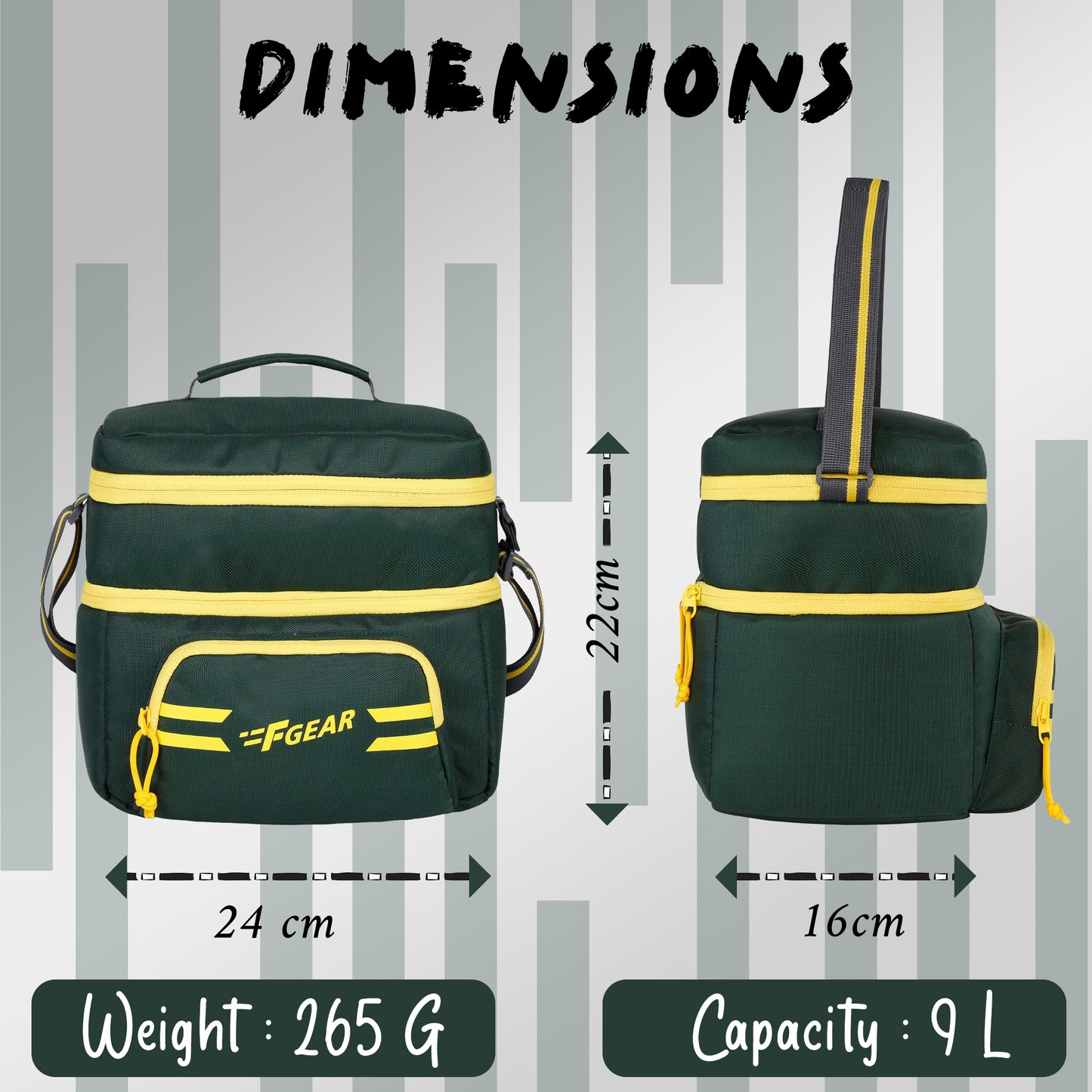 Sushi 9L Spruce Yellow Lunch Bag
