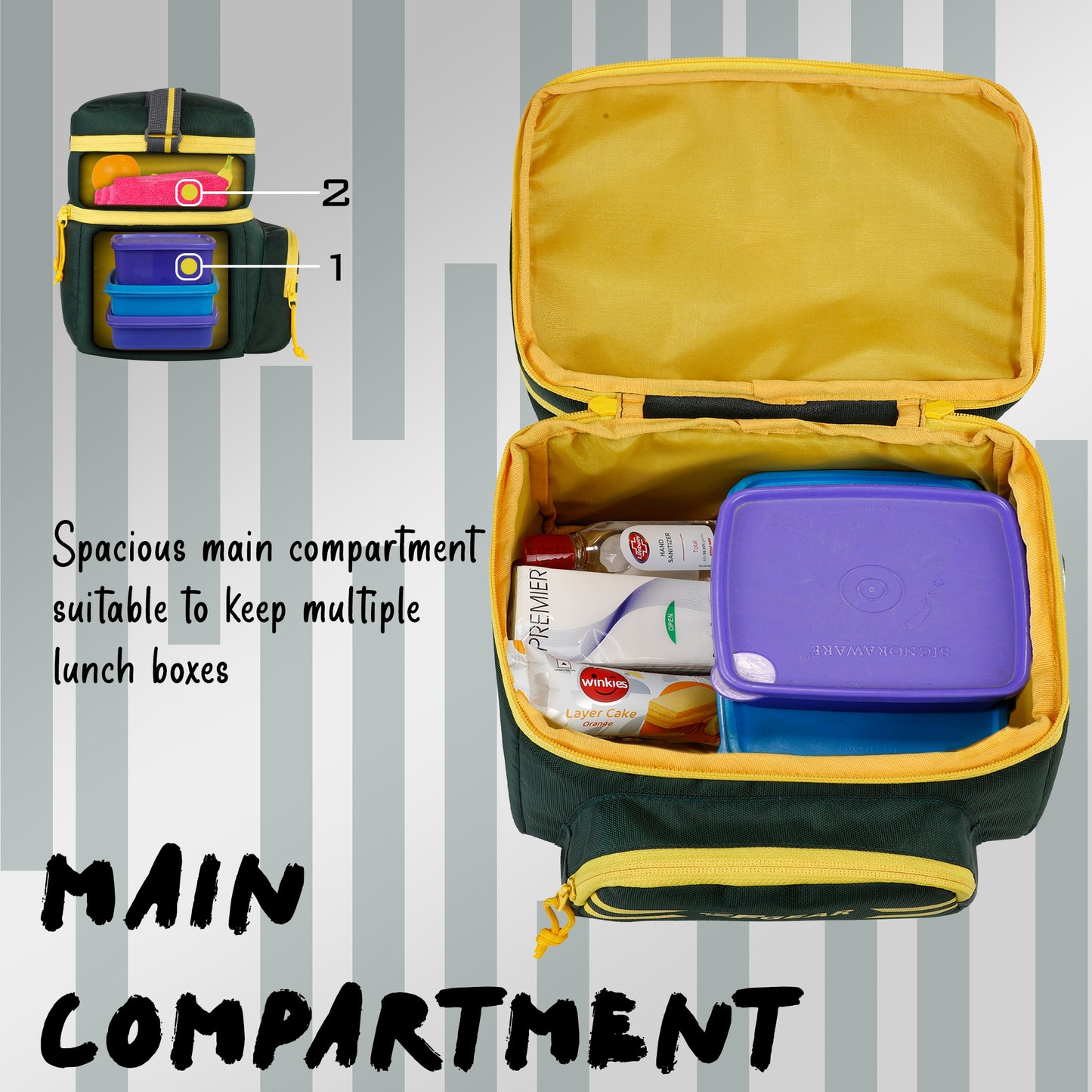 Sushi 9L Spruce Yellow Lunch Bag