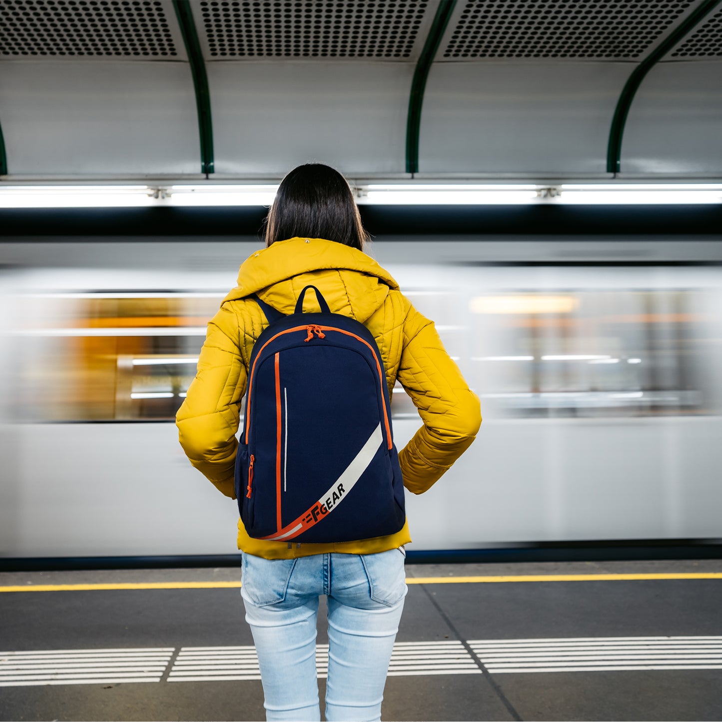 Frontier 25L Navy Orange Backpack