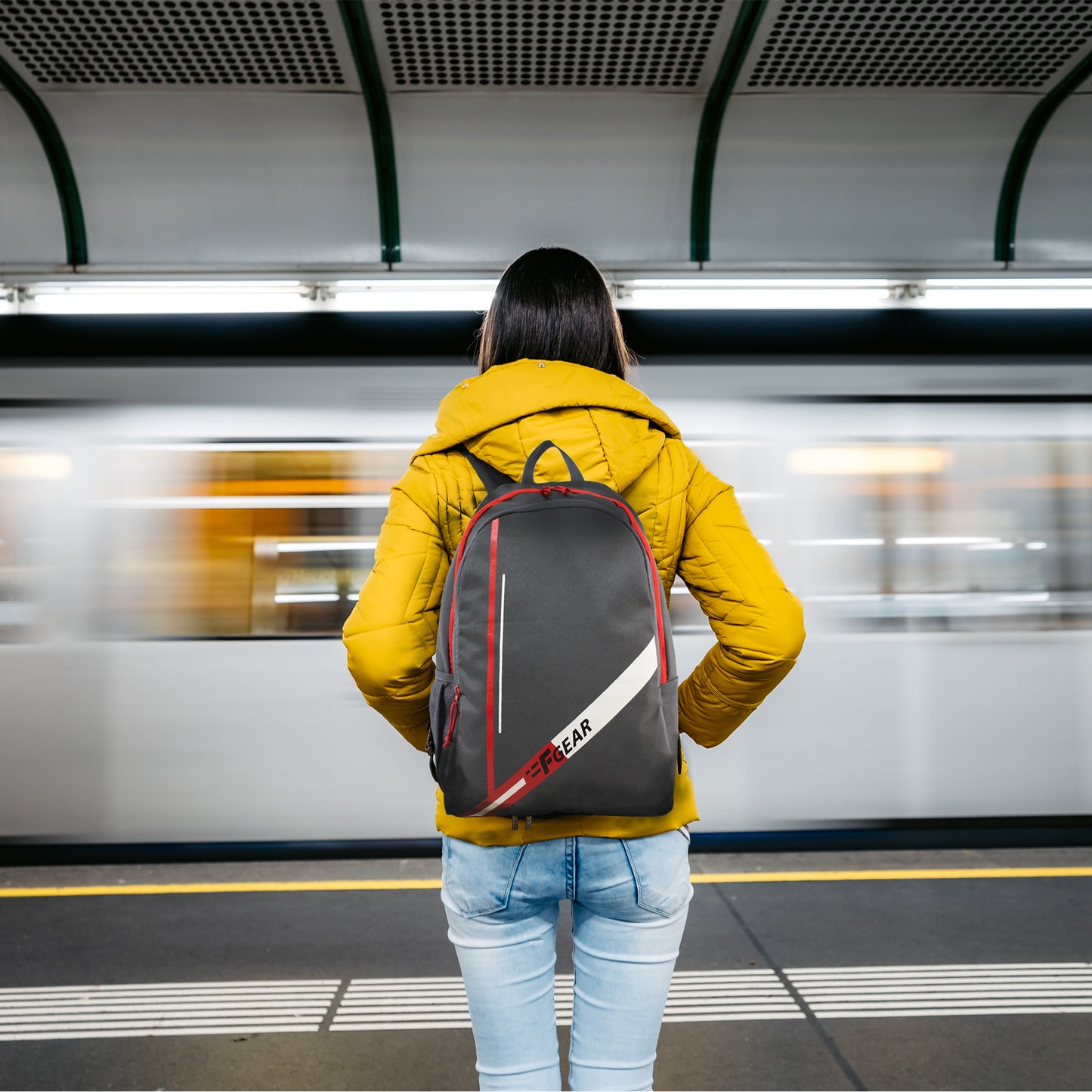 Frontier 25L Grey Red Backpack