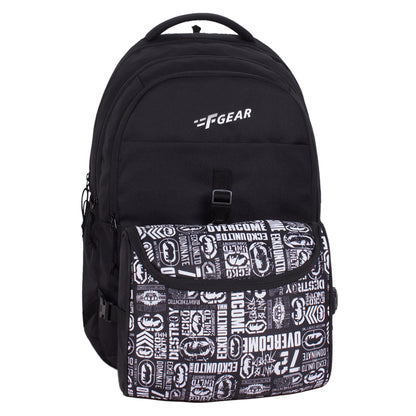 Edison 30L Backpack with Lunch Pouch Black White