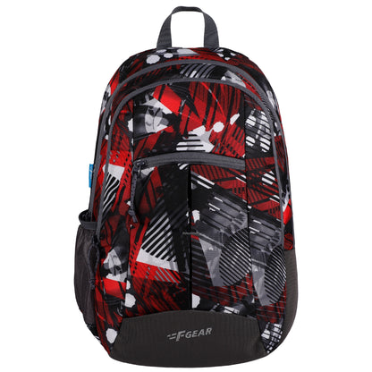 Ellis 17L Geometric Black Red Backpack
